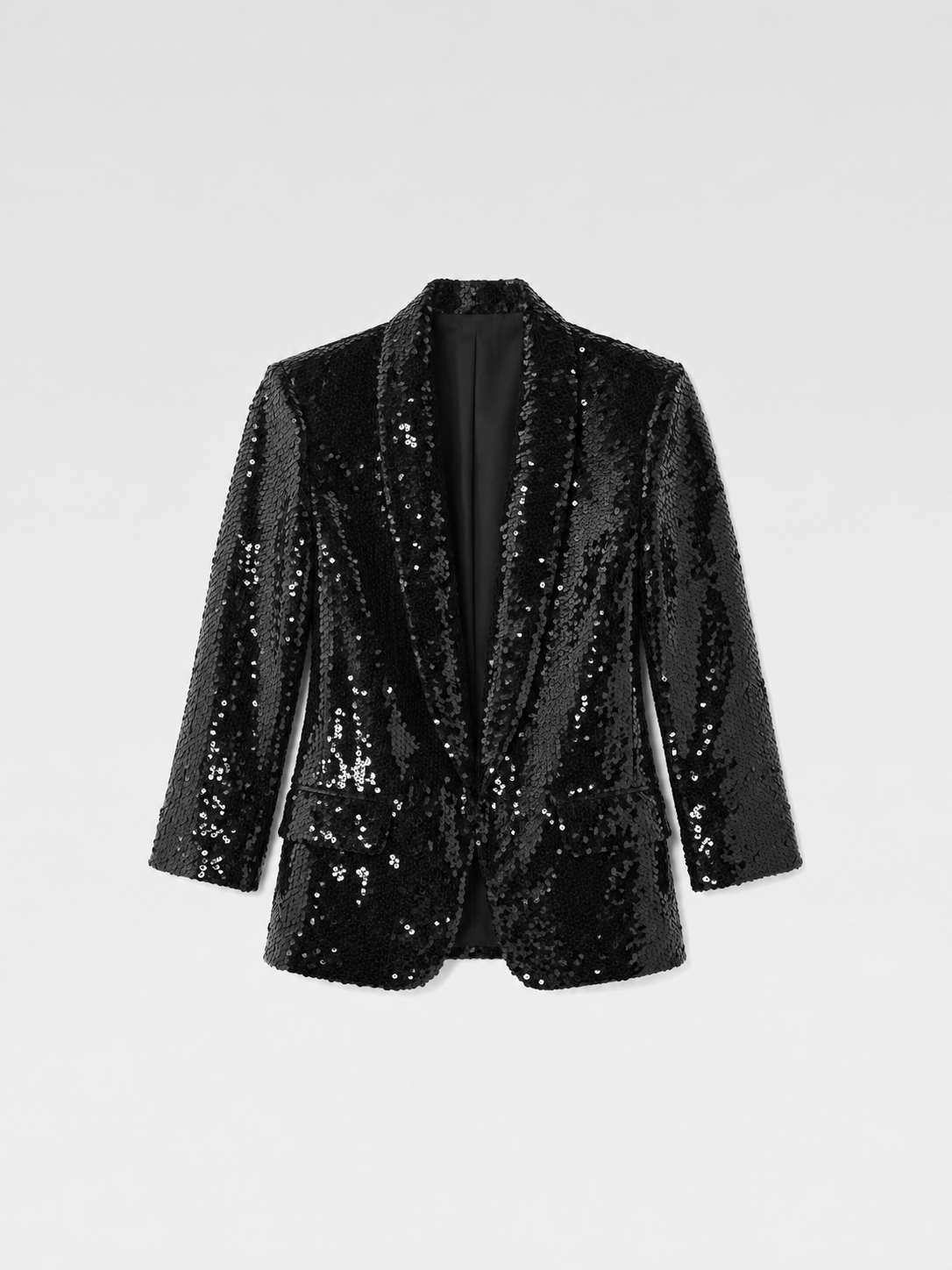 Yves Saint Laurent “Paillette Sequin” Black Evening Jacket – Spring/Summer 2009 Runway Era (Made in France)