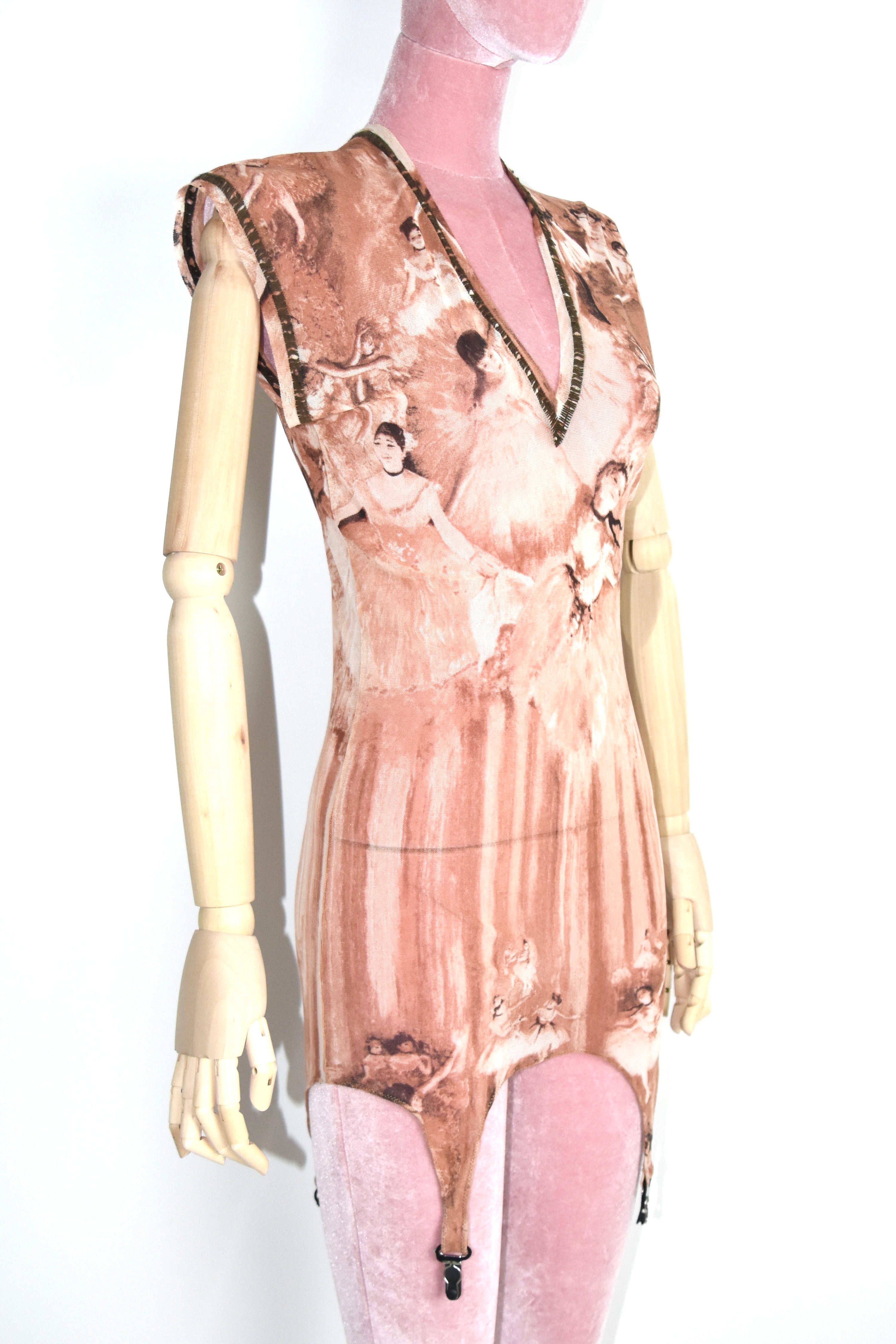 Jean Paul Gaultier S/S 2004 Degas Ballerina Mesh Suspender Top