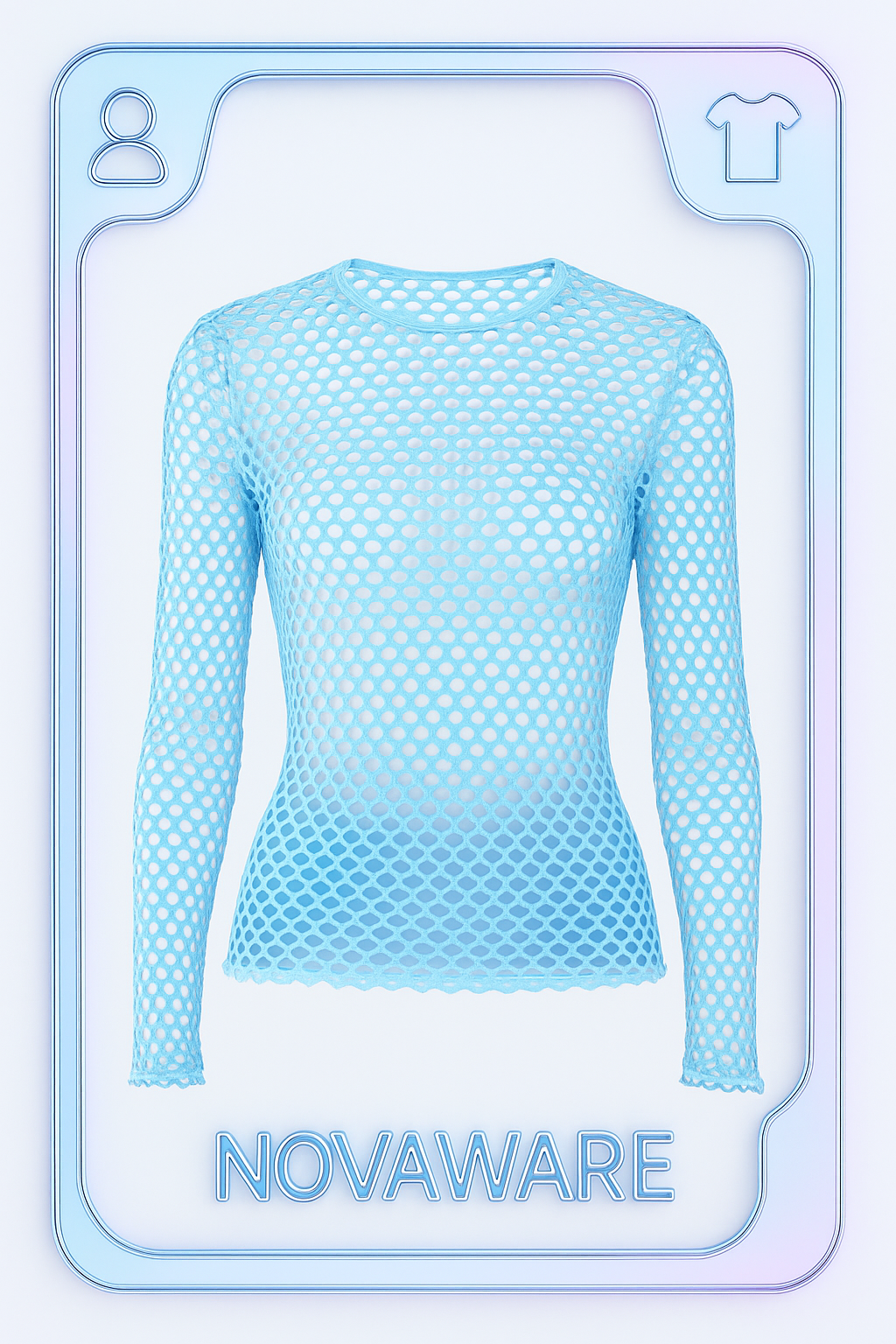 MISBHV Blue Double-Layer Mesh Top