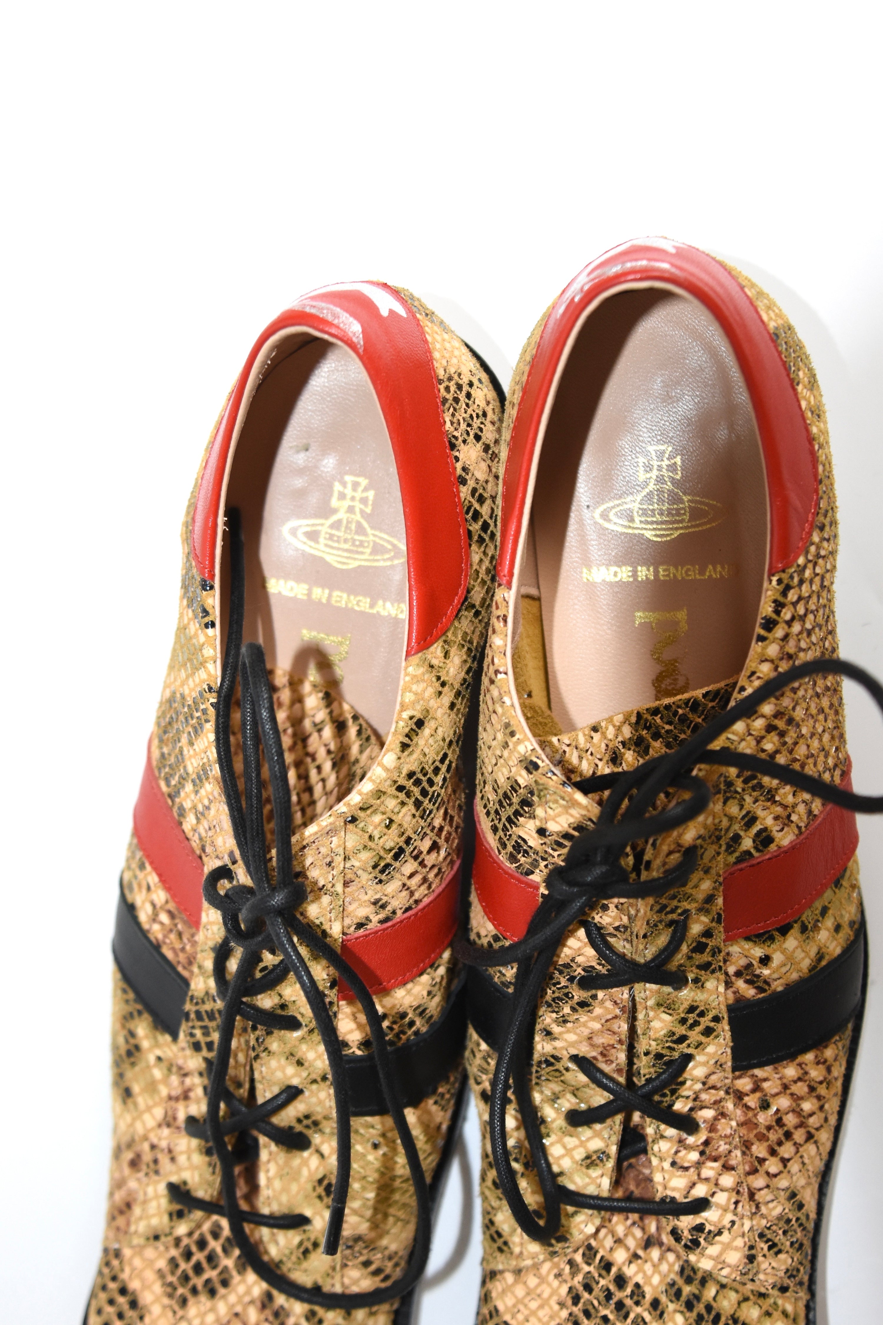 Vivienne Westwood Python Square-Toe Derby Shoes