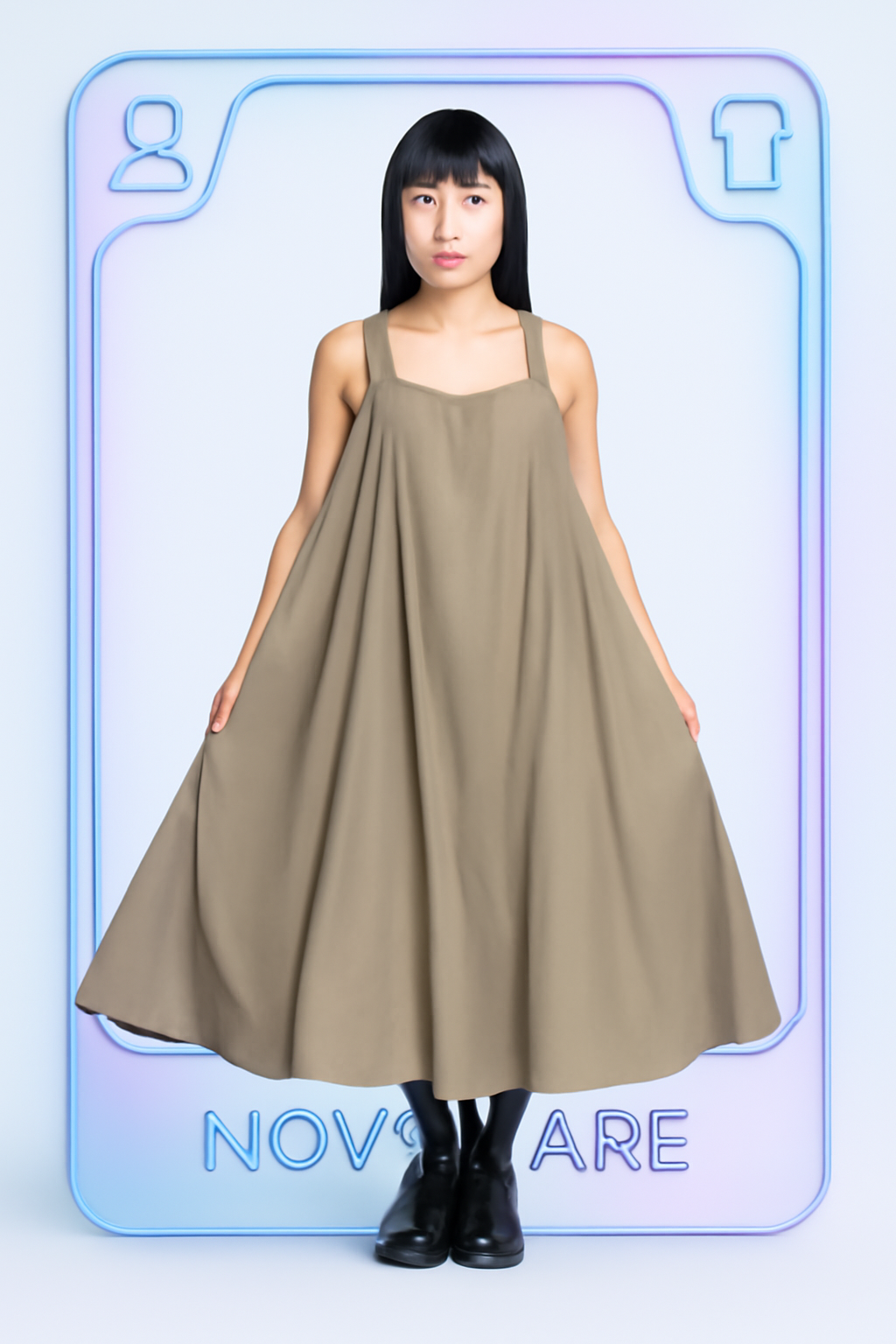 Issey Miyake Technology fabric Light Weight Parachute Dress