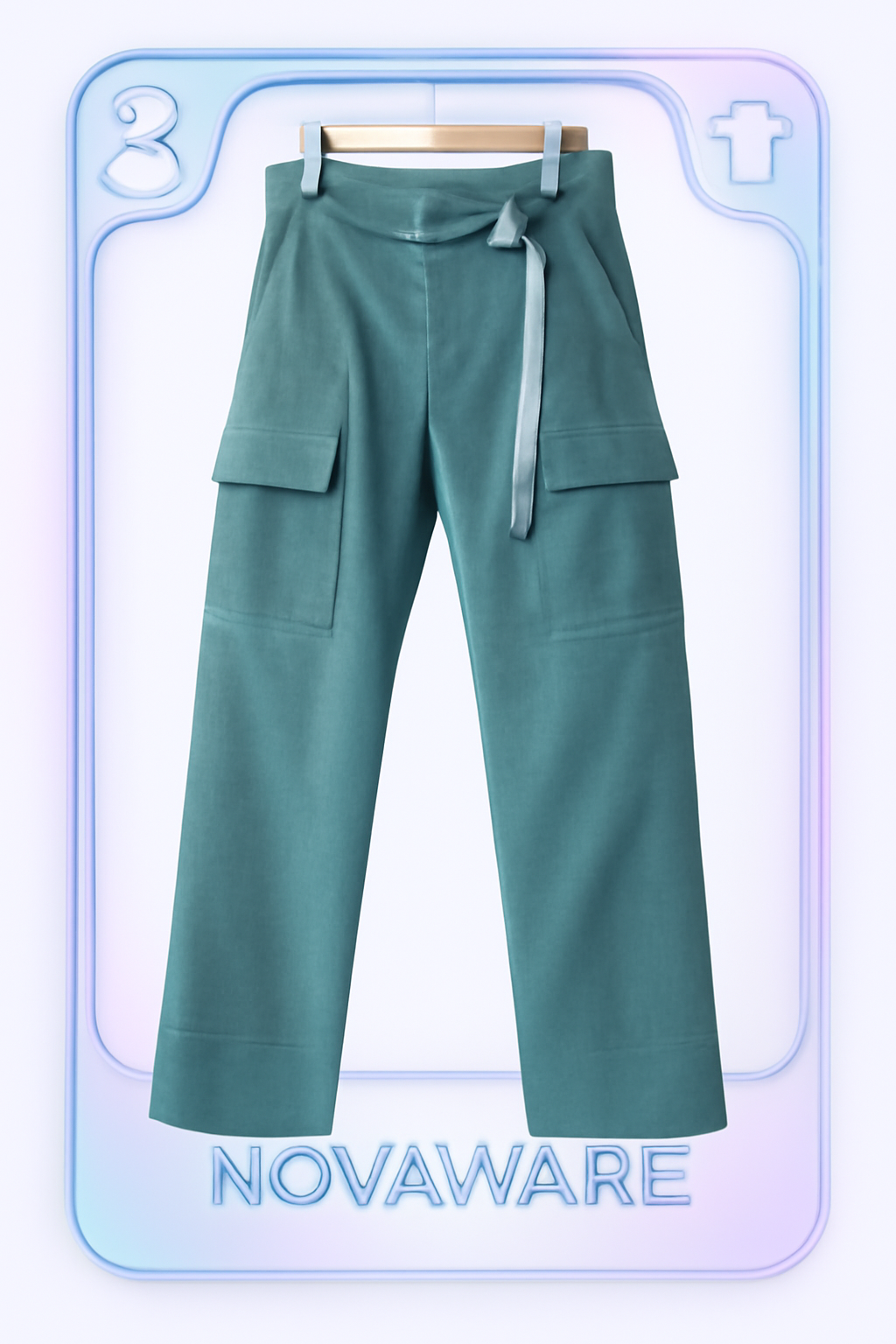 Craig Green Teal Cargo Trousers