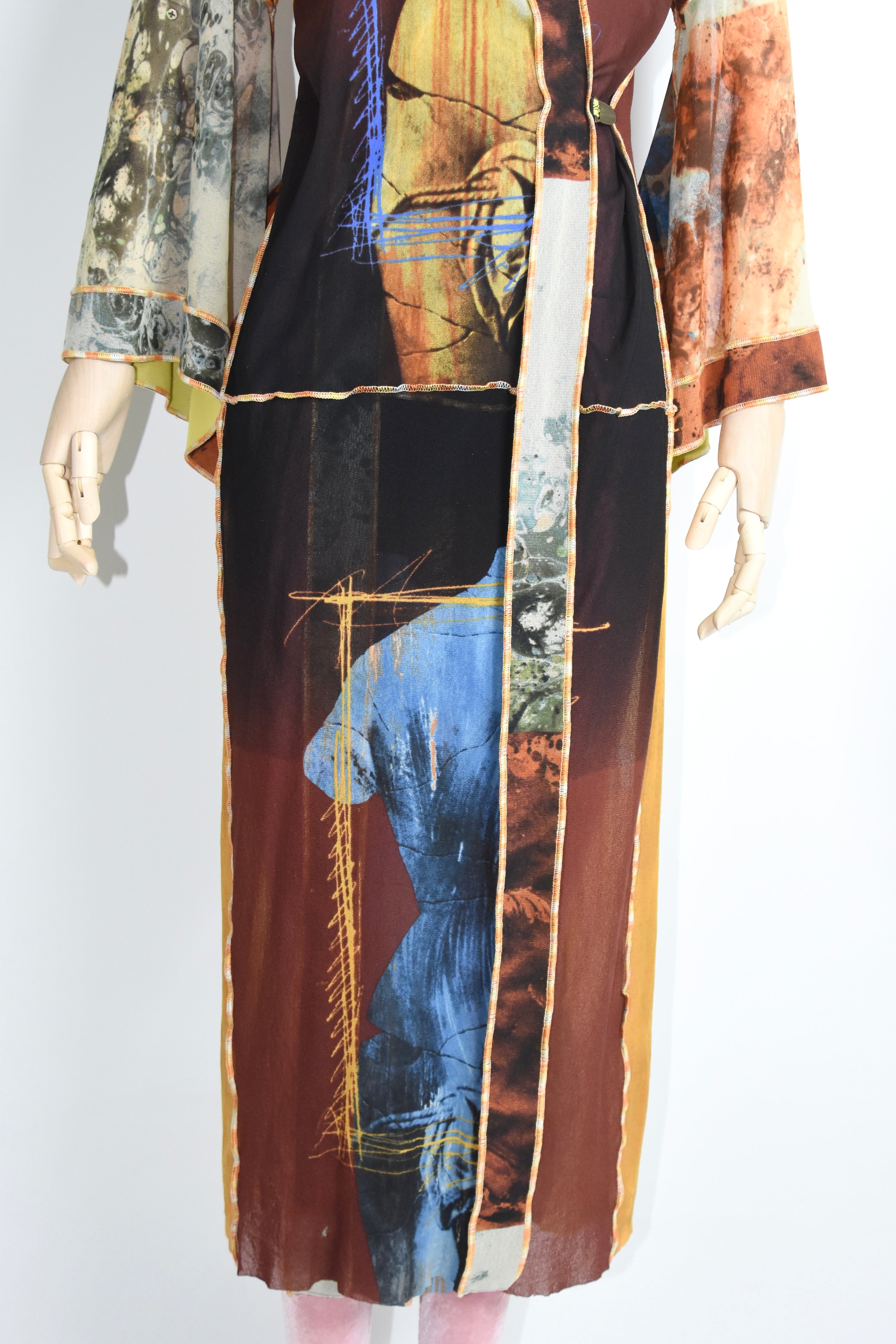 Jean Paul Gaultier F/W 1996 “Venus Sculpture” Sheer Mesh Kimono Robe