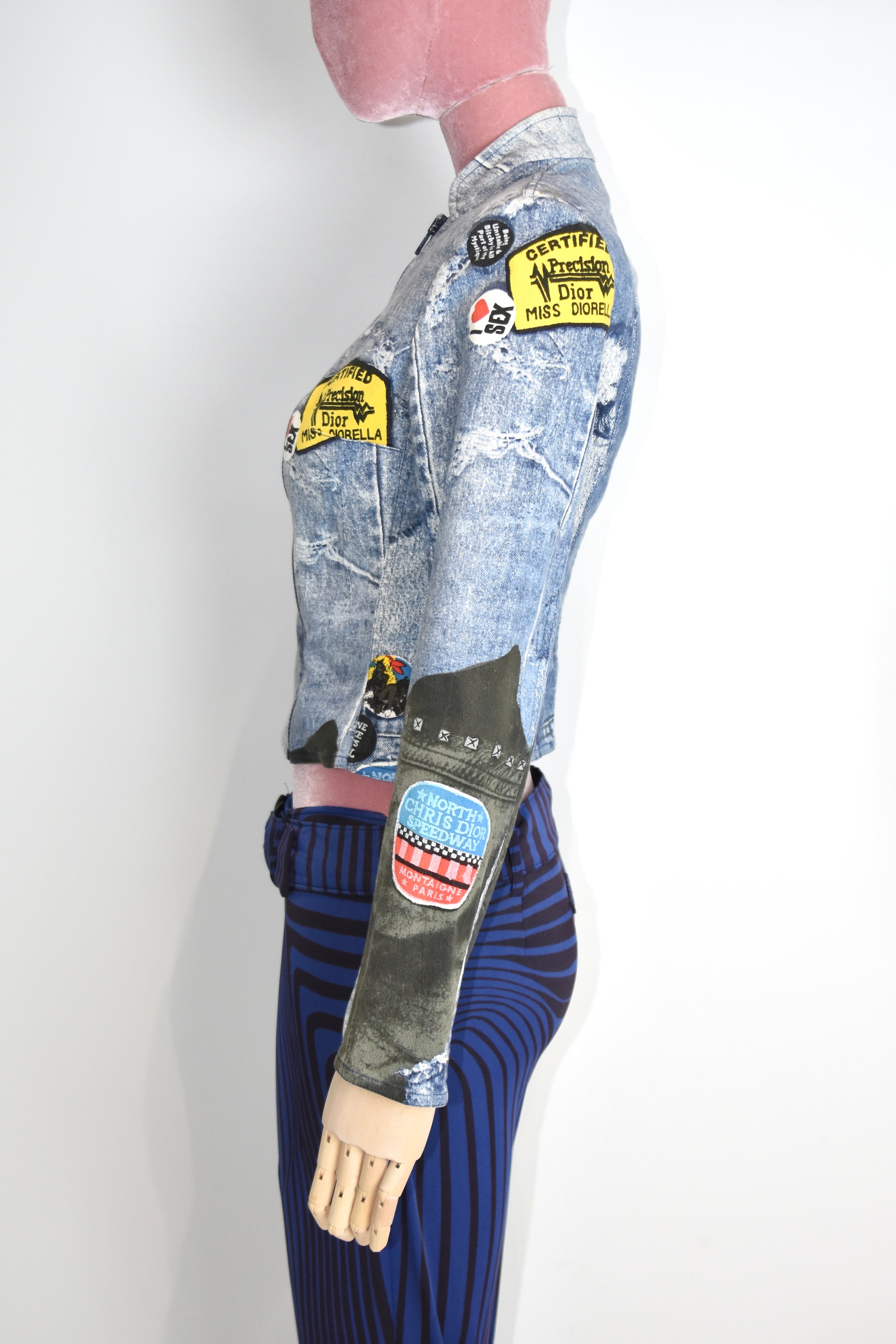 Christian Dior by John Galliano Trompe-l'œil Denim Print Jacket