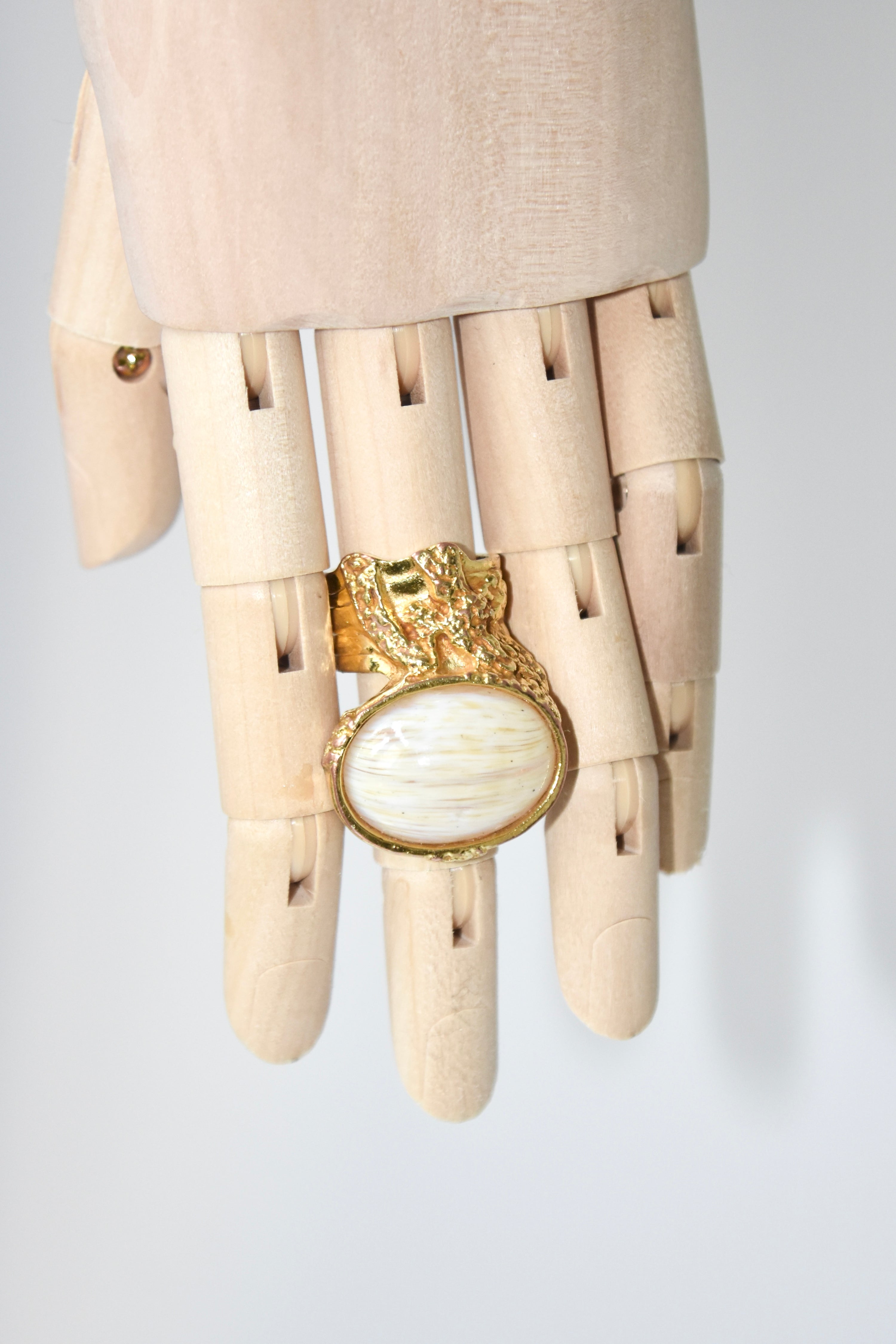 Saint Laurent Vintage Sculpted Gold Ring