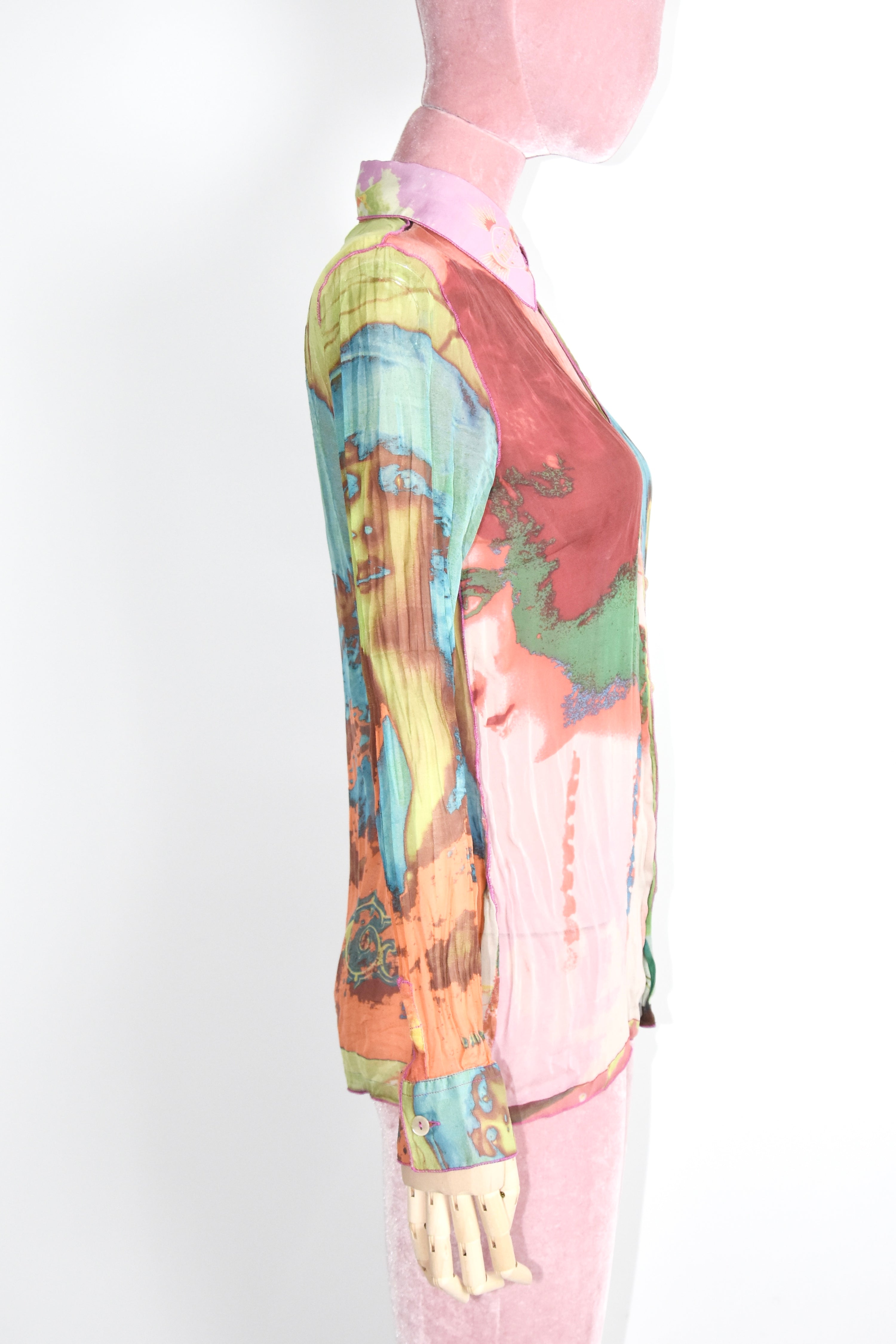 Jean Paul Gaultier Illusion Portrait Mesh Shirt