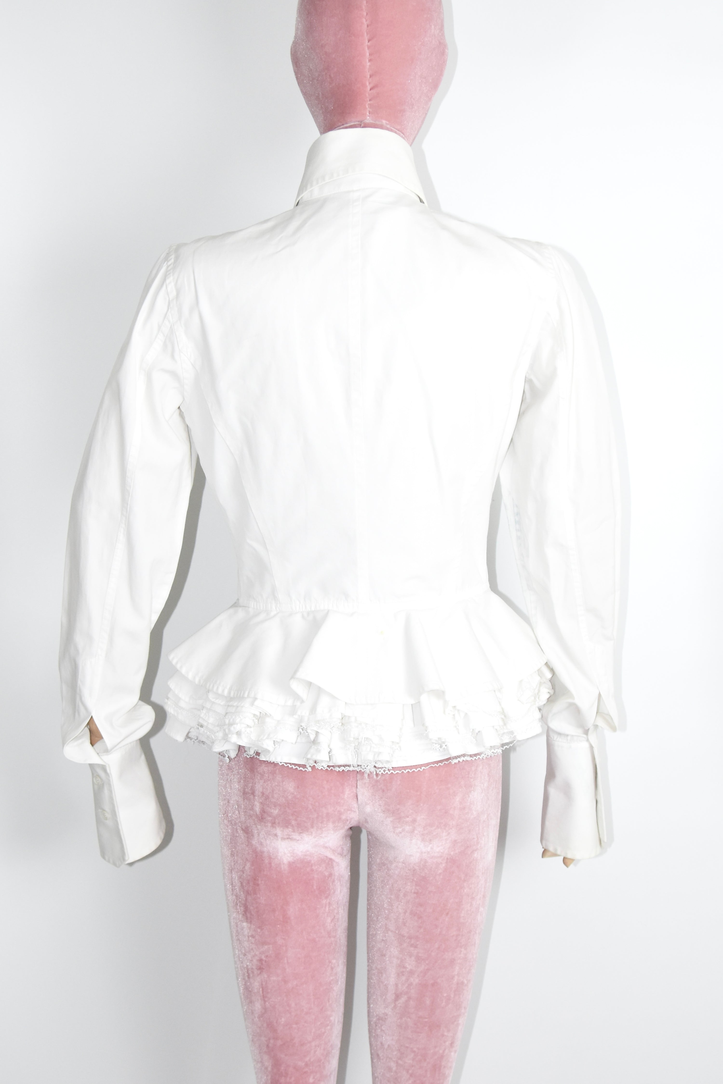 Gianfranco Ferré F/W 1995 Detachable Lace Hem Architectural Dress