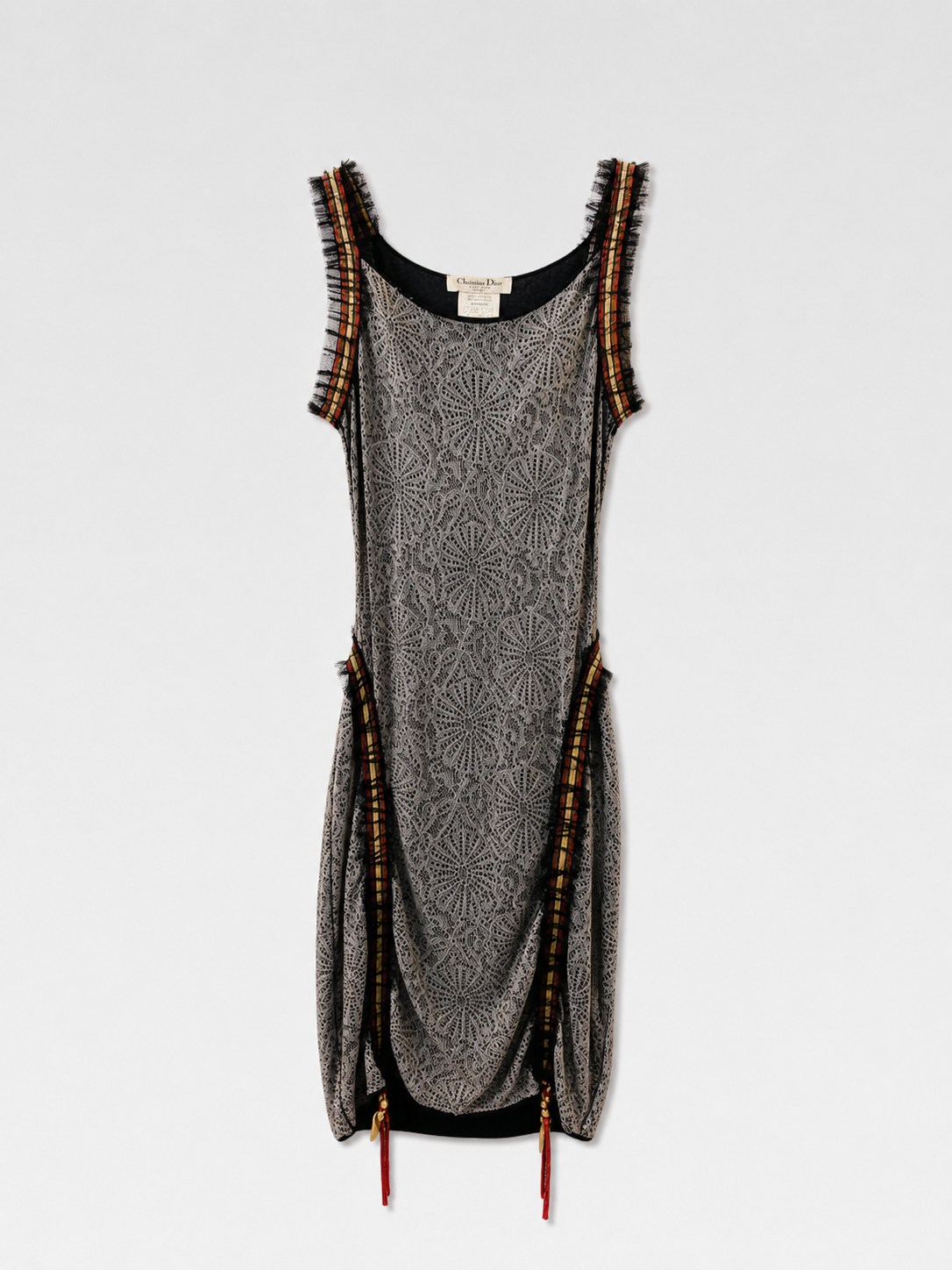 Christian Dior by John Galliano Archive Lace Jacquard Knit Sleeveless Dress