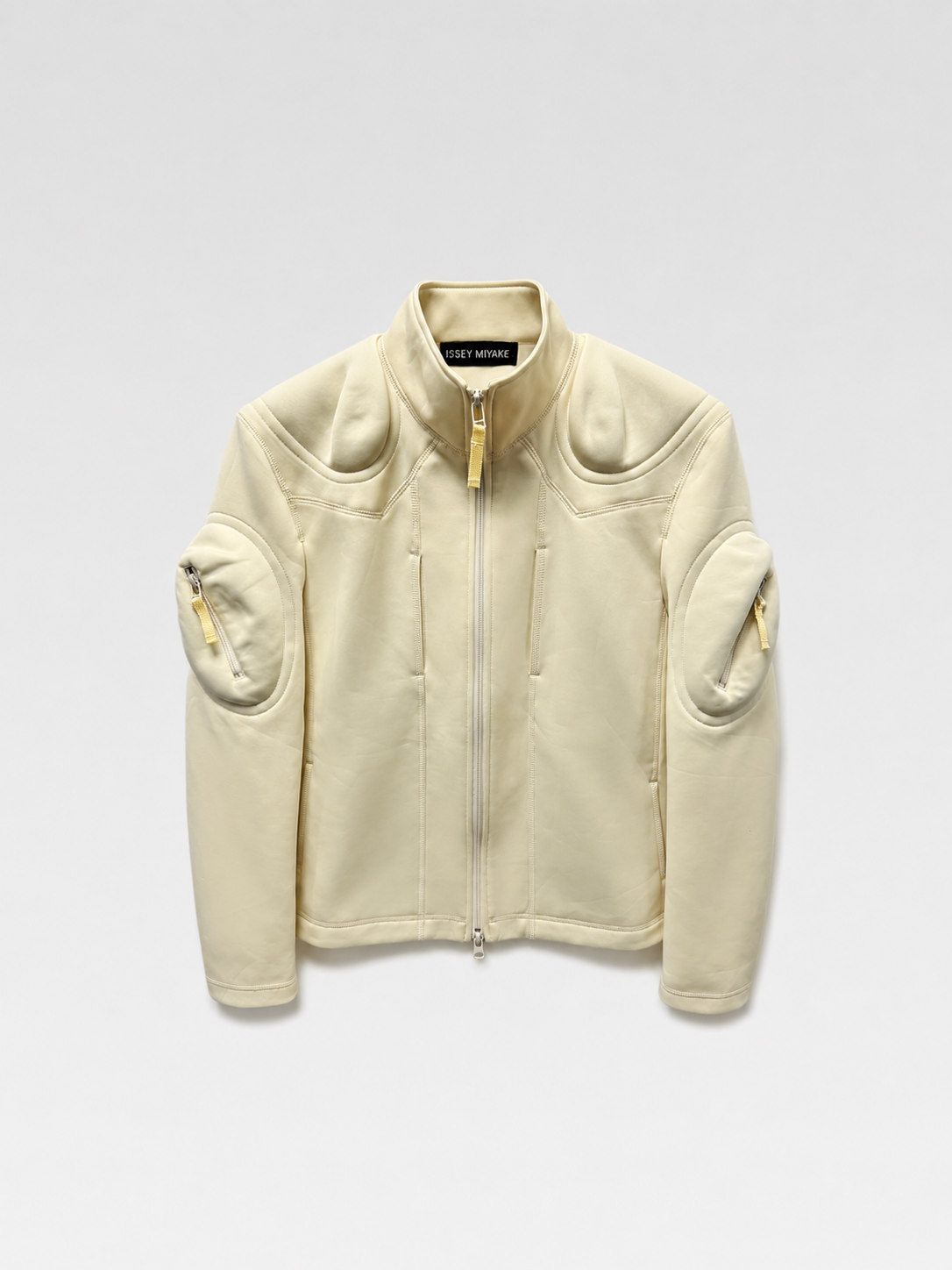 Issey Miyake Archive Futuristic Sculptural Jacket Technical Panel Zip-Up Avant-Garde Design Rare Piece