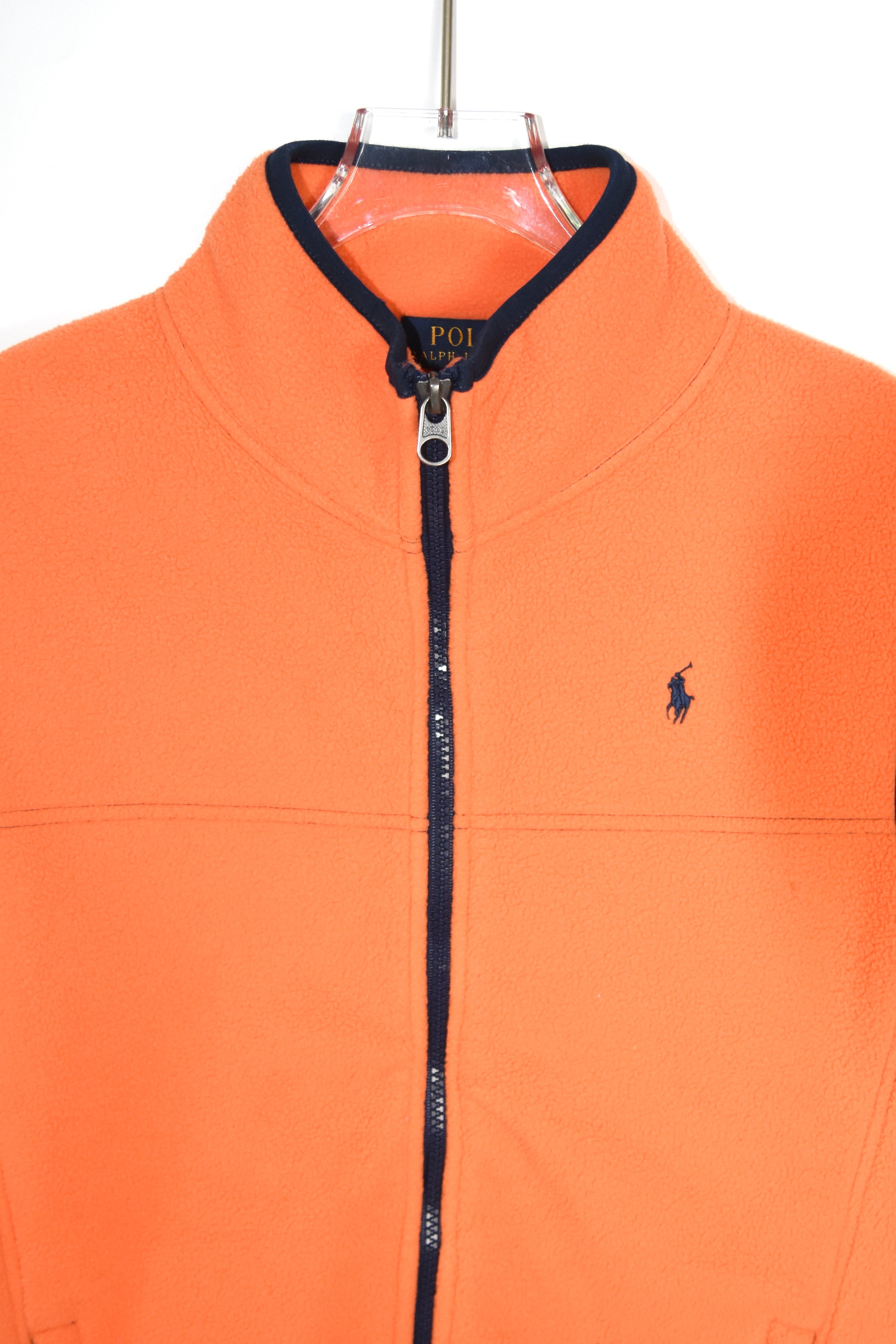 Ralph Lauren Orange Fleece Zip Vest – Classic Outdoor Layer