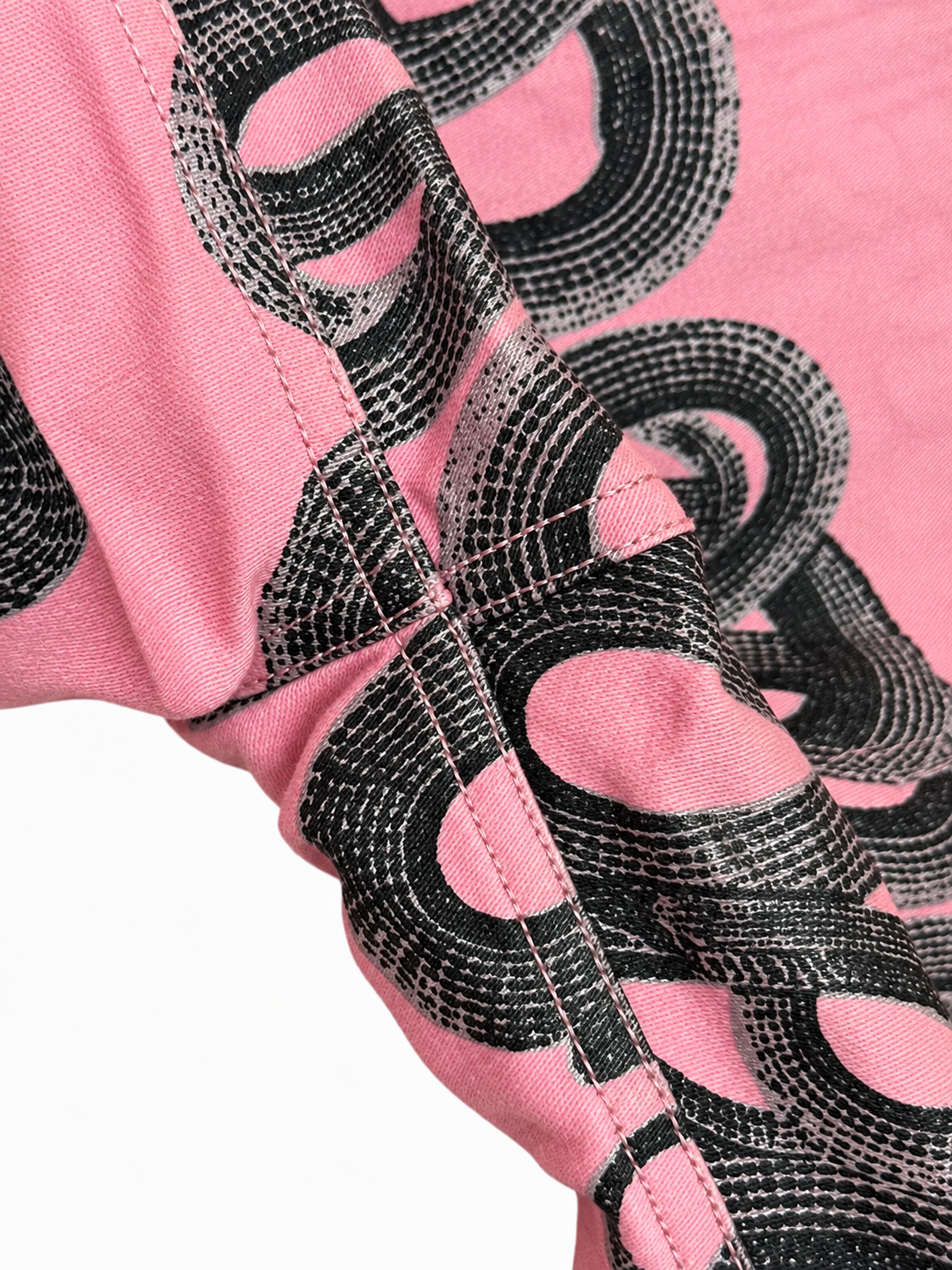 Hysteric Glamour Vintage Pink Snake Print Denim Jeans