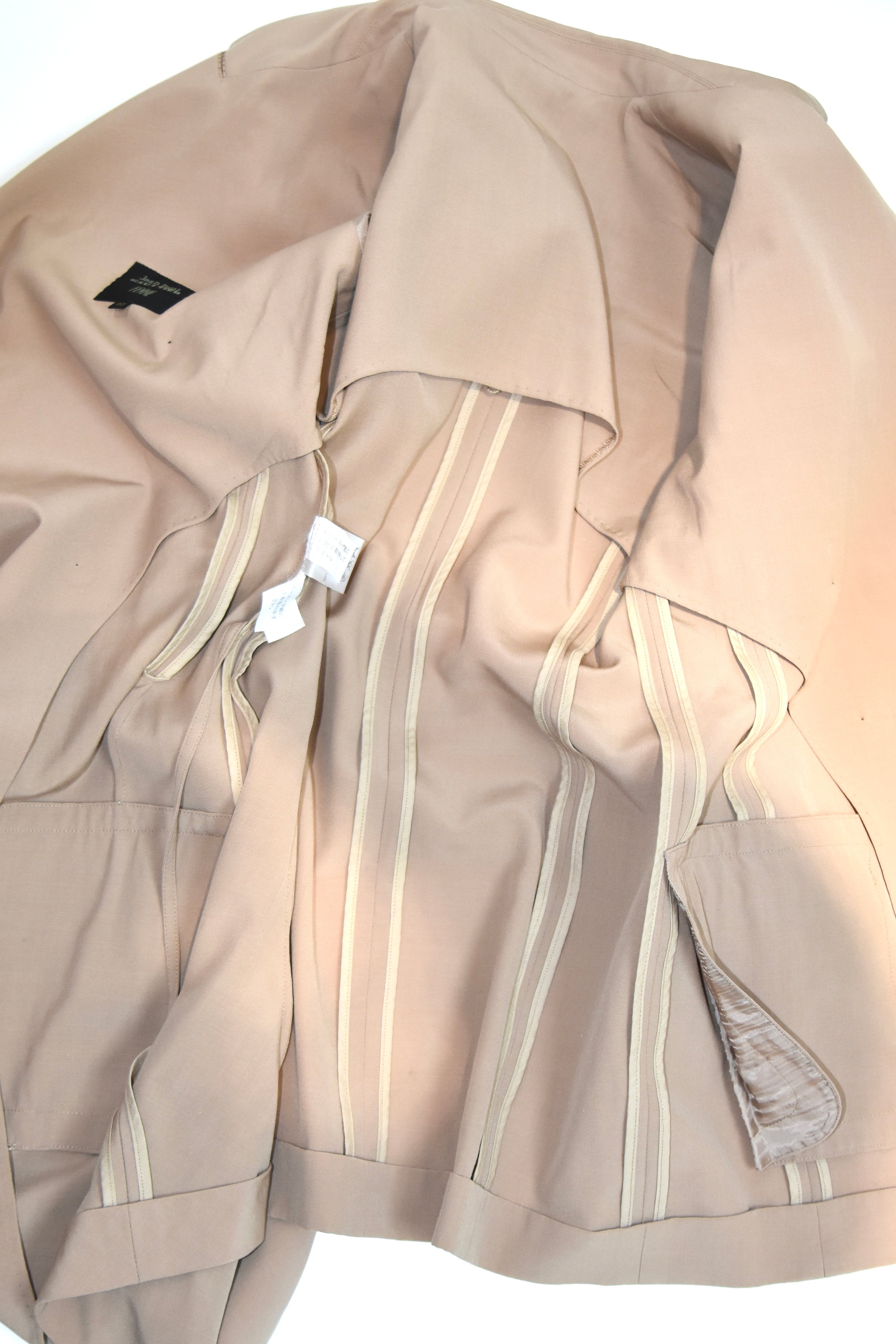 Jean Paul Gaultier Asymmetric Draped Blazer with Silver Pendant