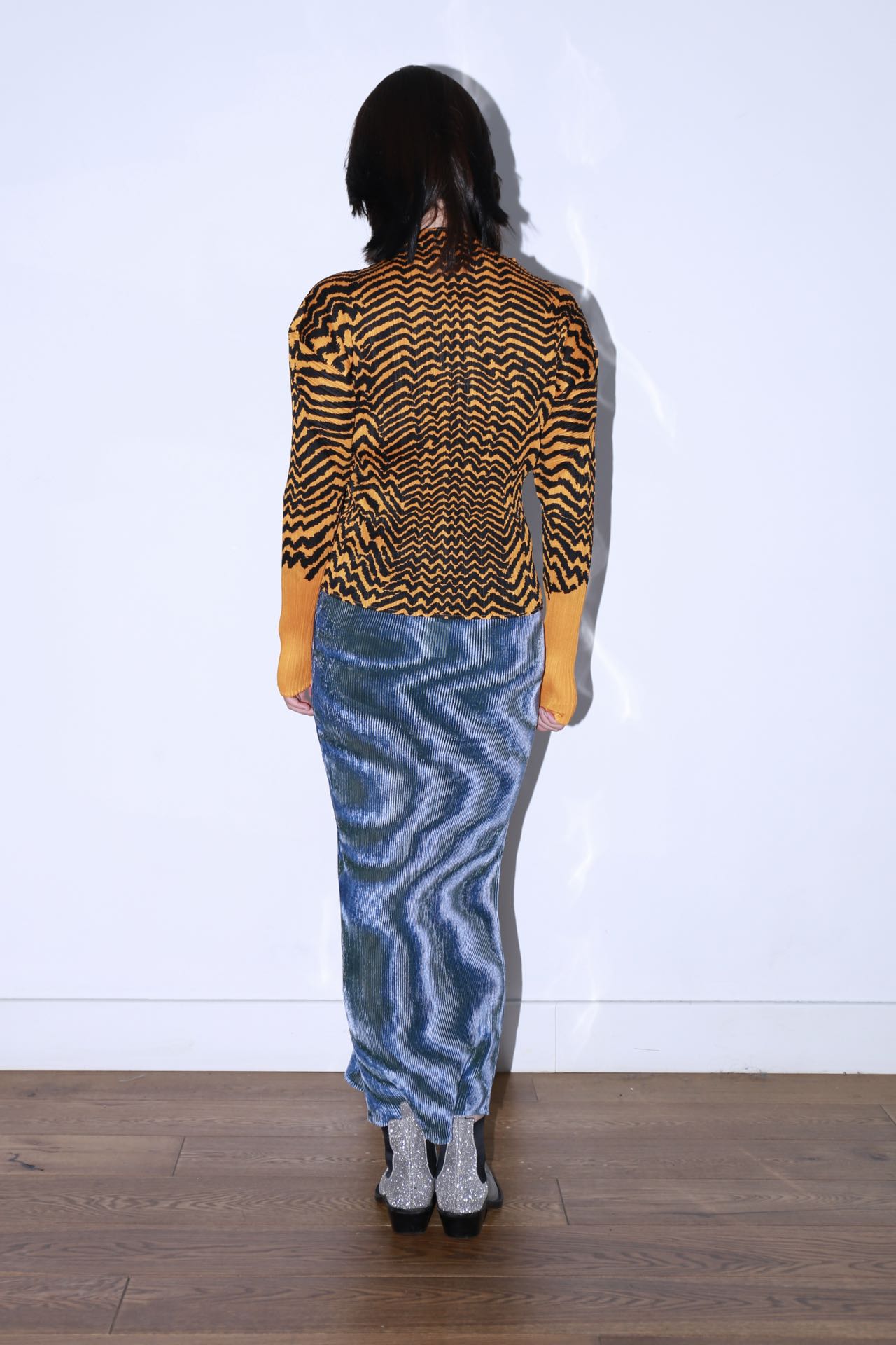 Issey Miyake Vintage Pleated Tiger-Print Top