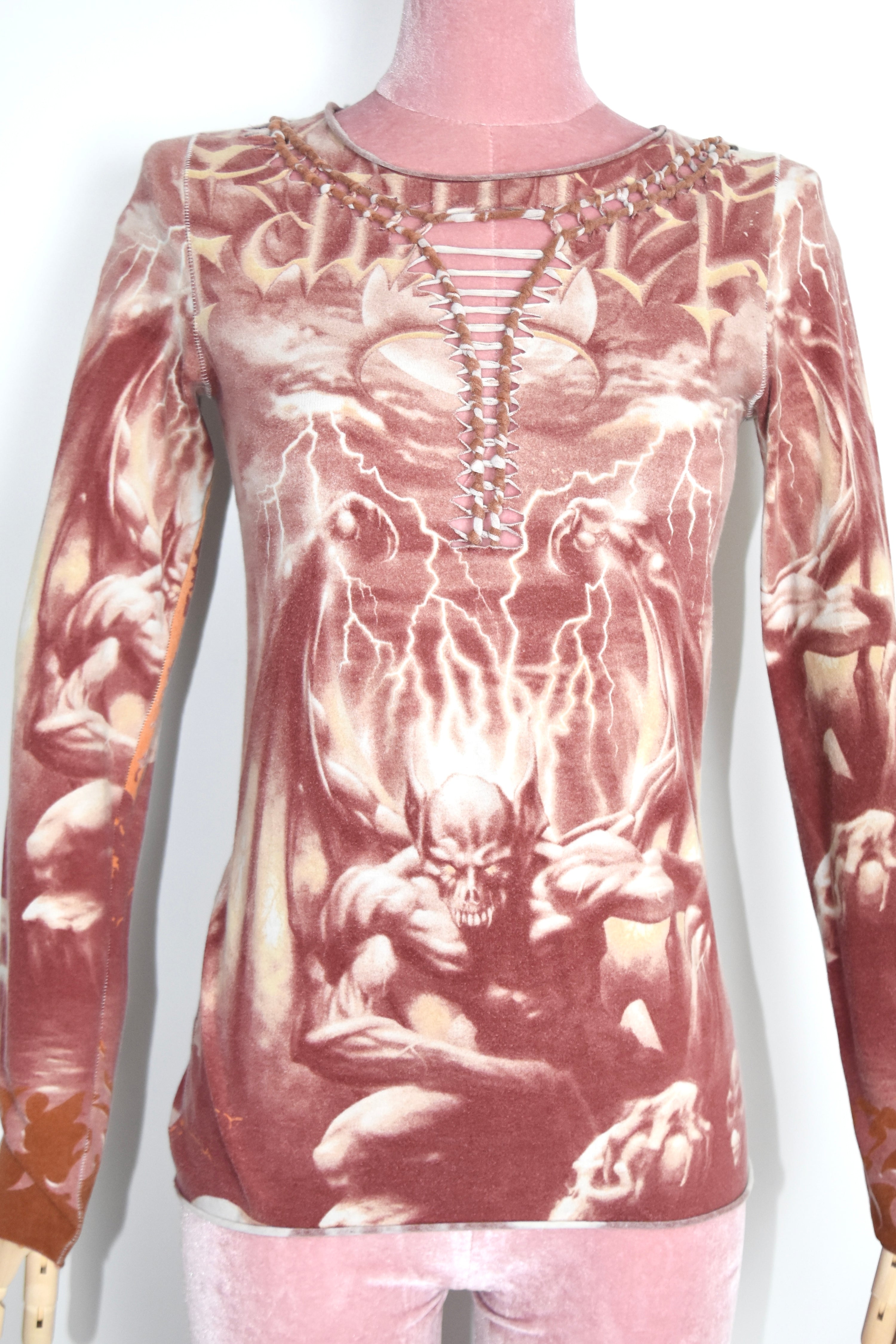 Jean Paul Gaultier Satanic Inferno Mesh Top