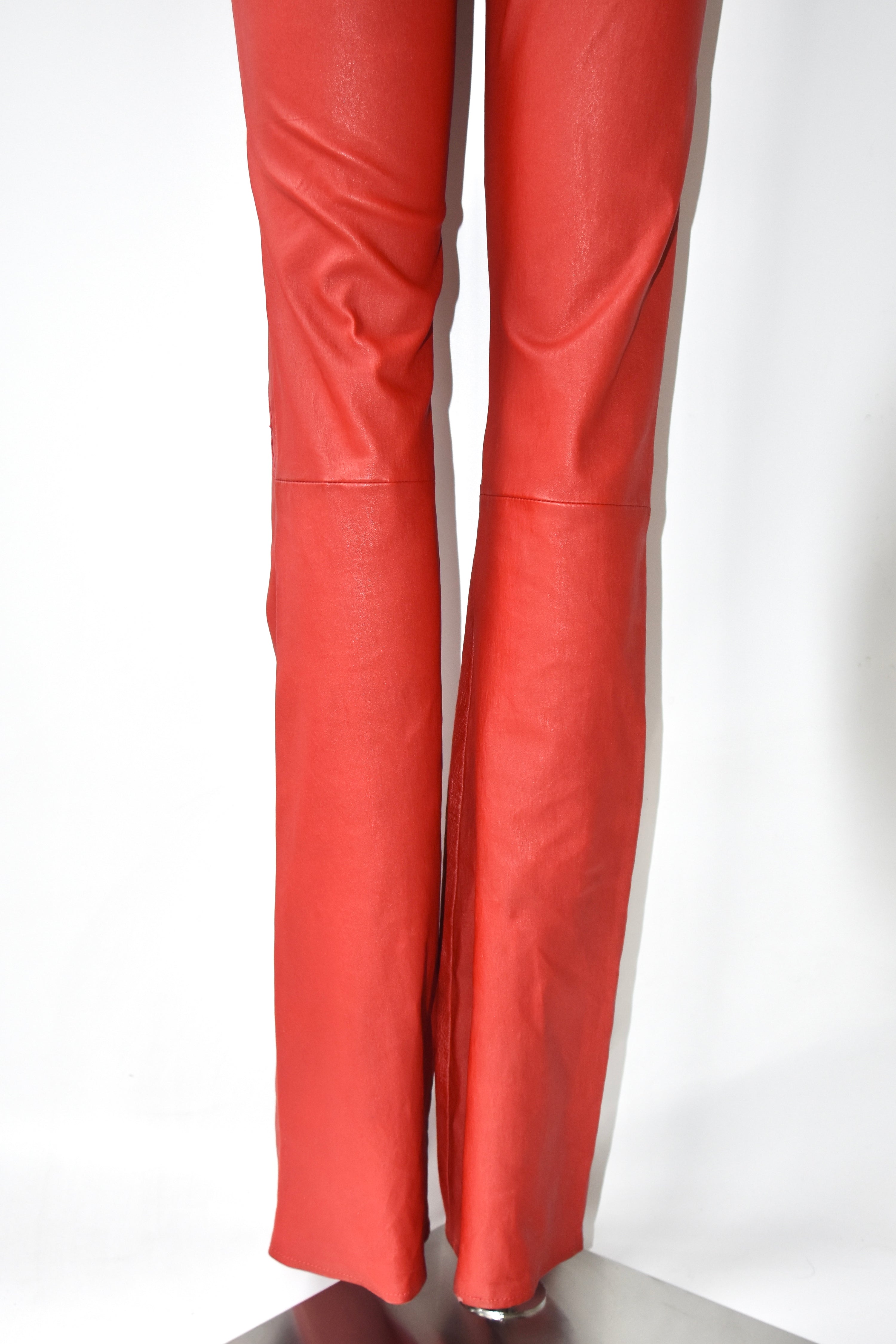 Chrome Hearts Ultra-Rare Red Full Leather Pants