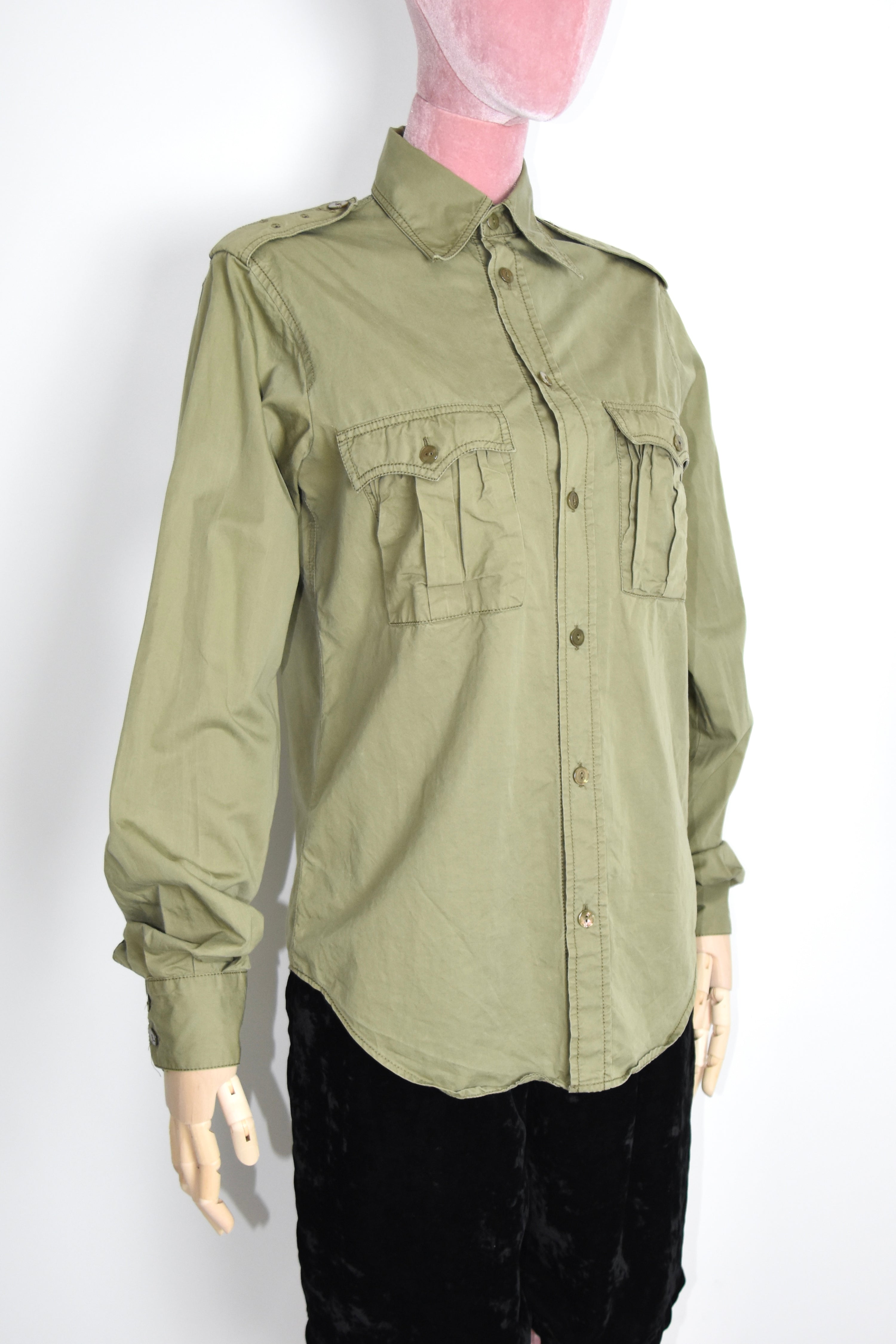 Jean Paul Gaultier Olive Military Shirt