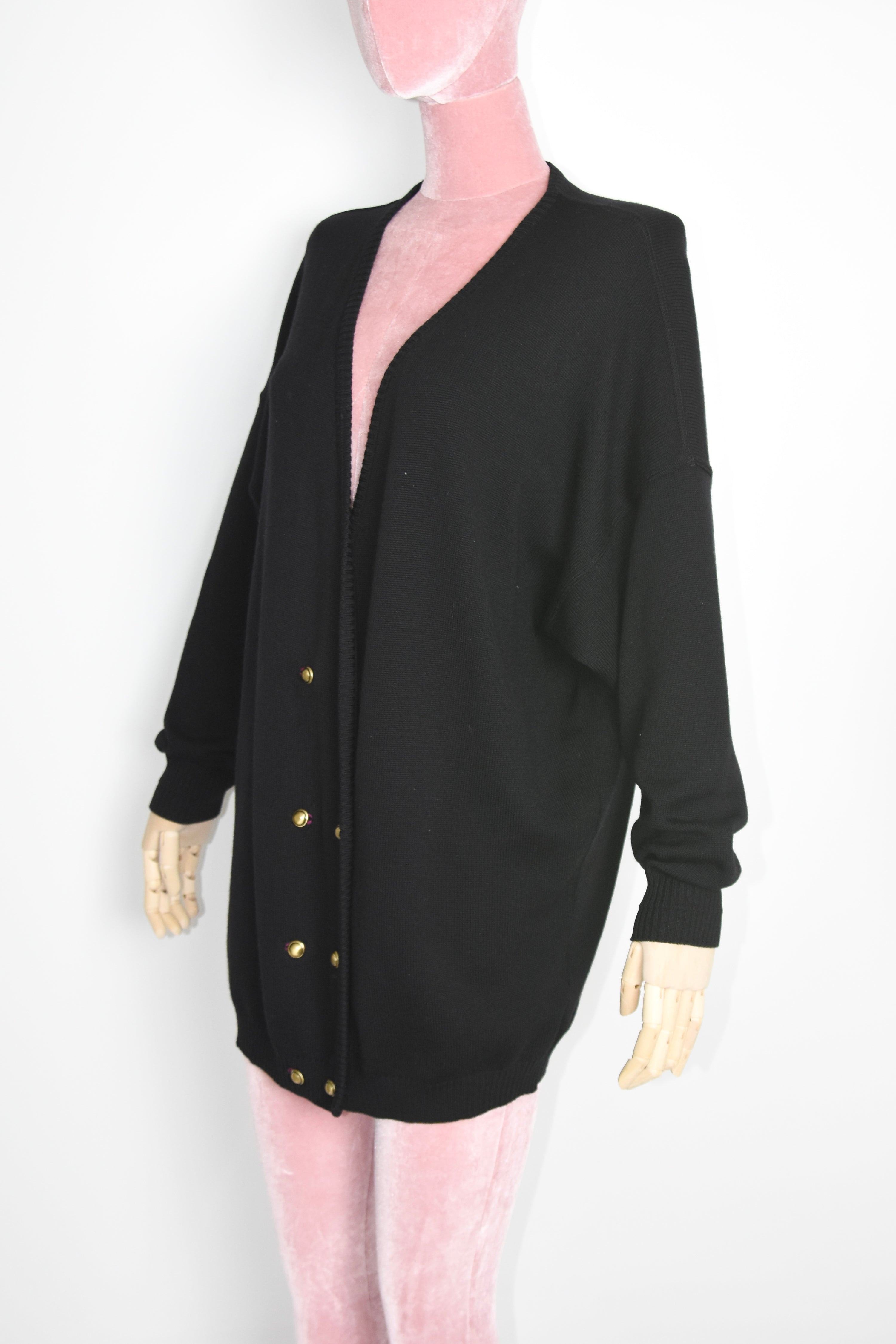 Gianni Versace Vintage Gold Button Knit Cardigan