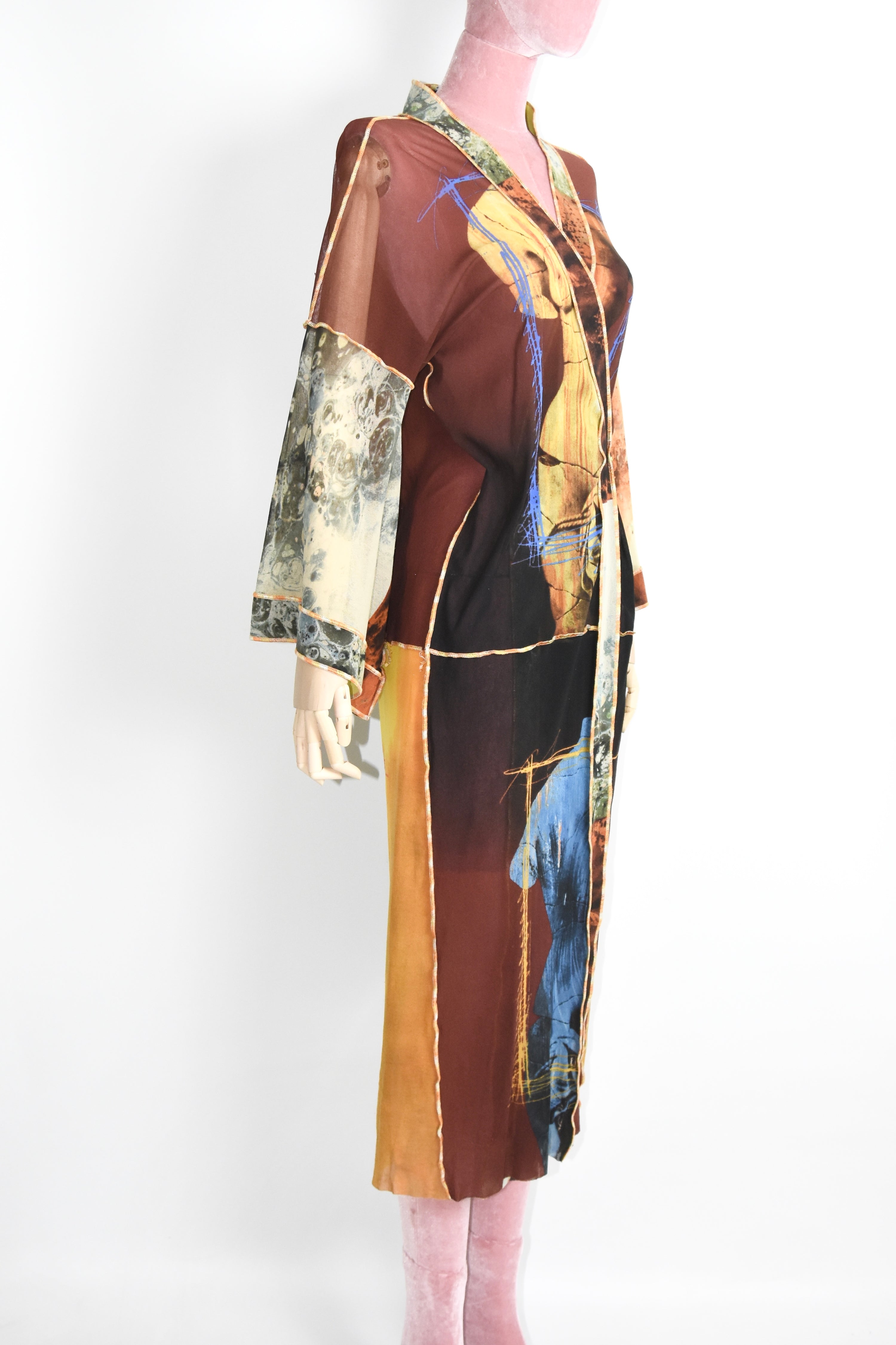 Jean Paul Gaultier F/W 1996 “Venus Sculpture” Sheer Mesh Kimono Robe