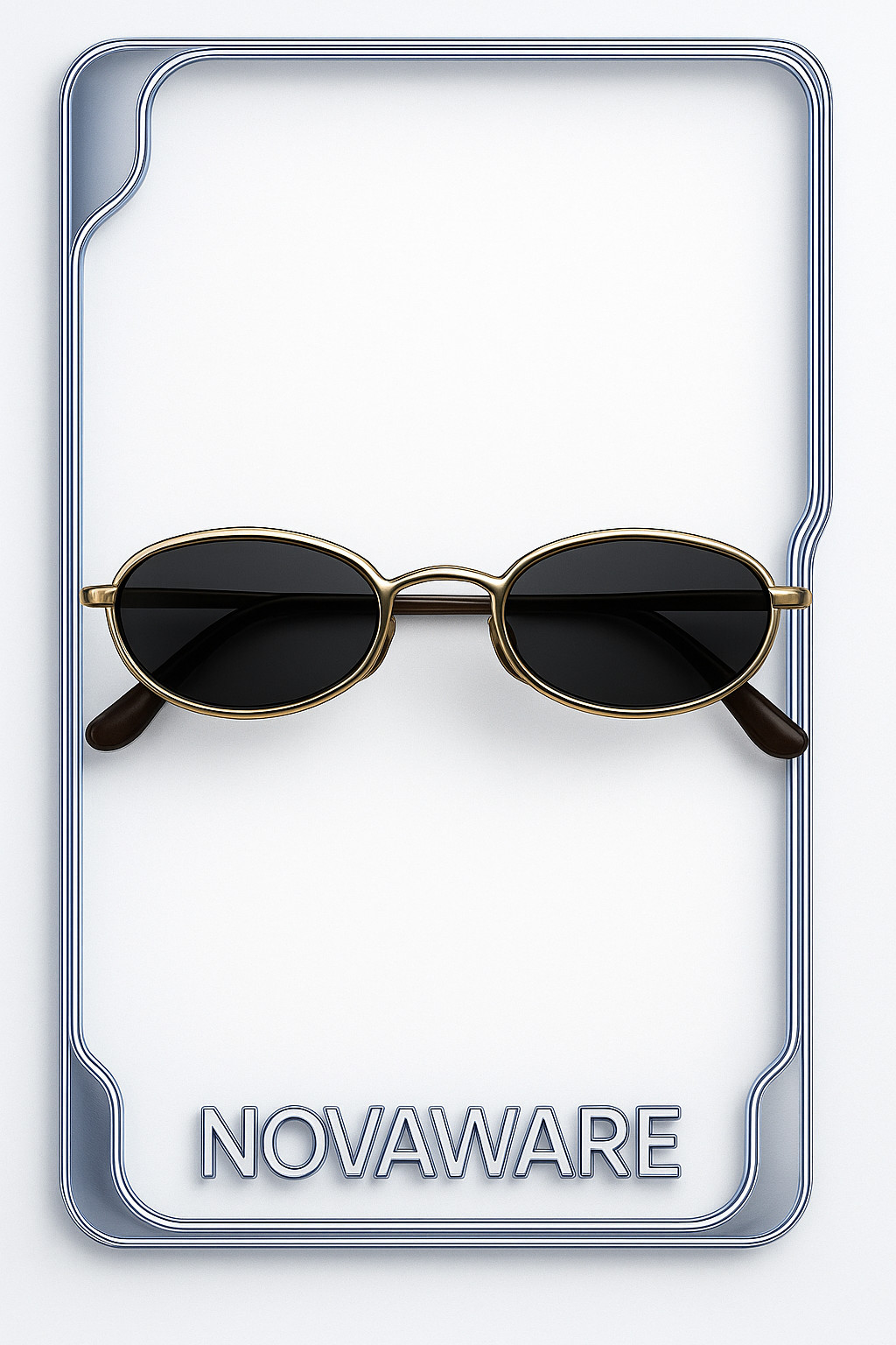 Christian Dior Oval Gold-Frame Sunglasses