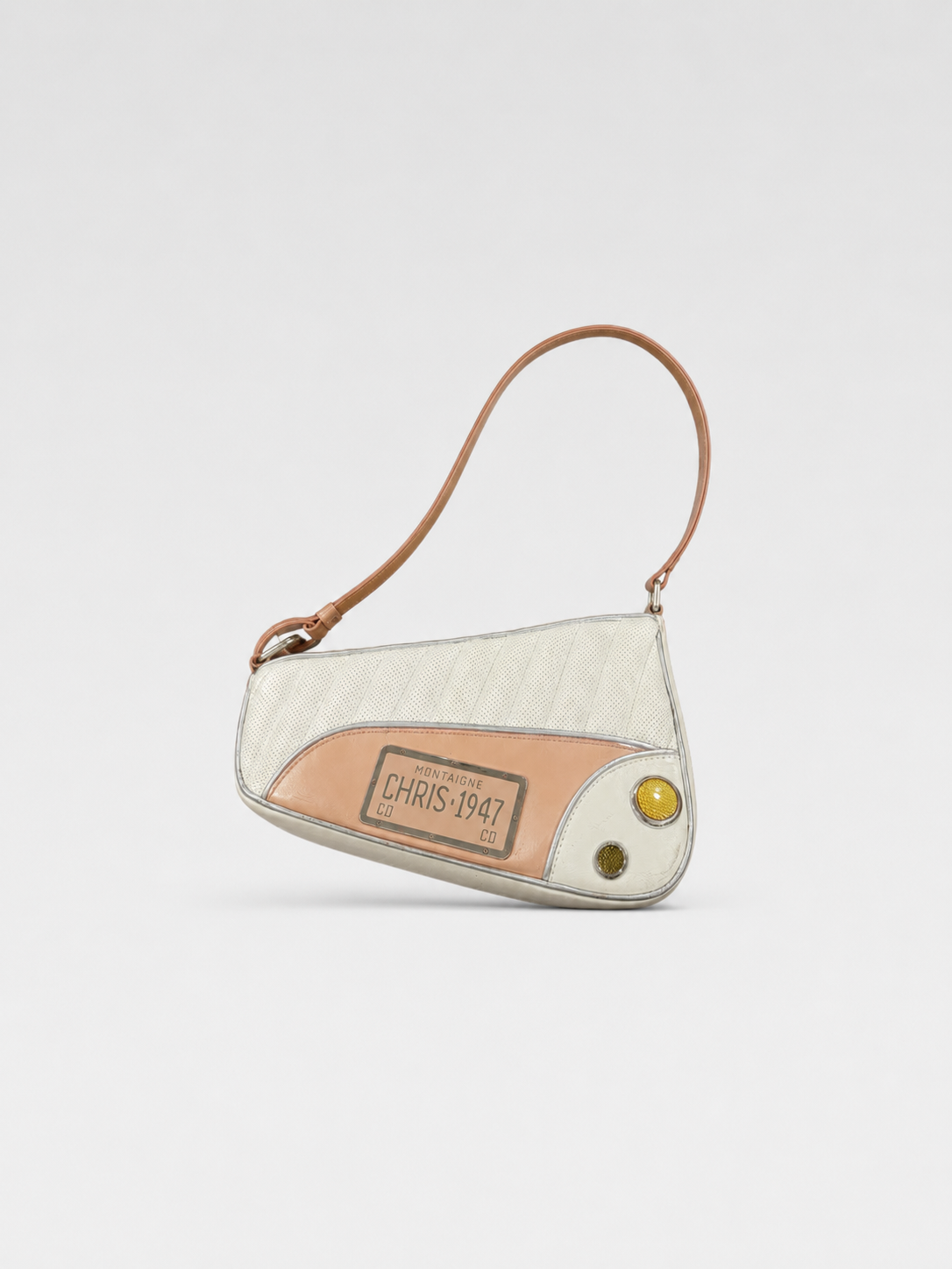 Christian Dior by John Galliano “Cadillac 1947” Runway Saddle Shoulder Bag – Automotive Collection CHRIS 1947 License Plate Archive Piece