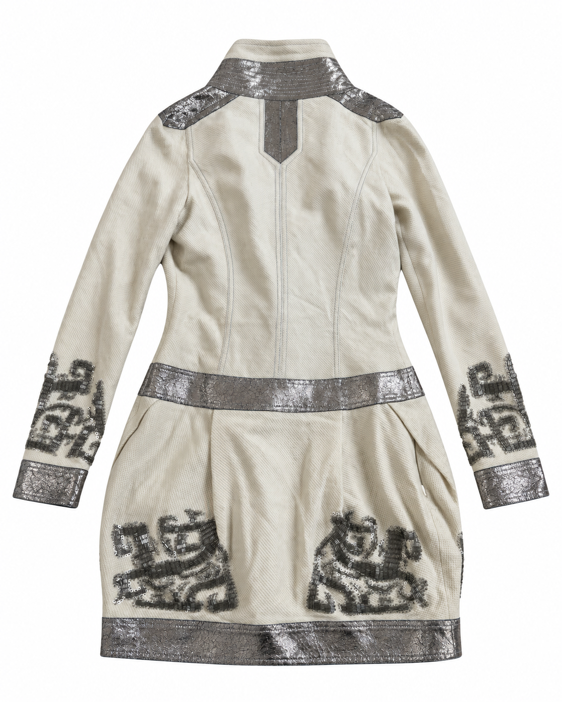 Rare Vintage Embellished Military-Inspired Mini Dress