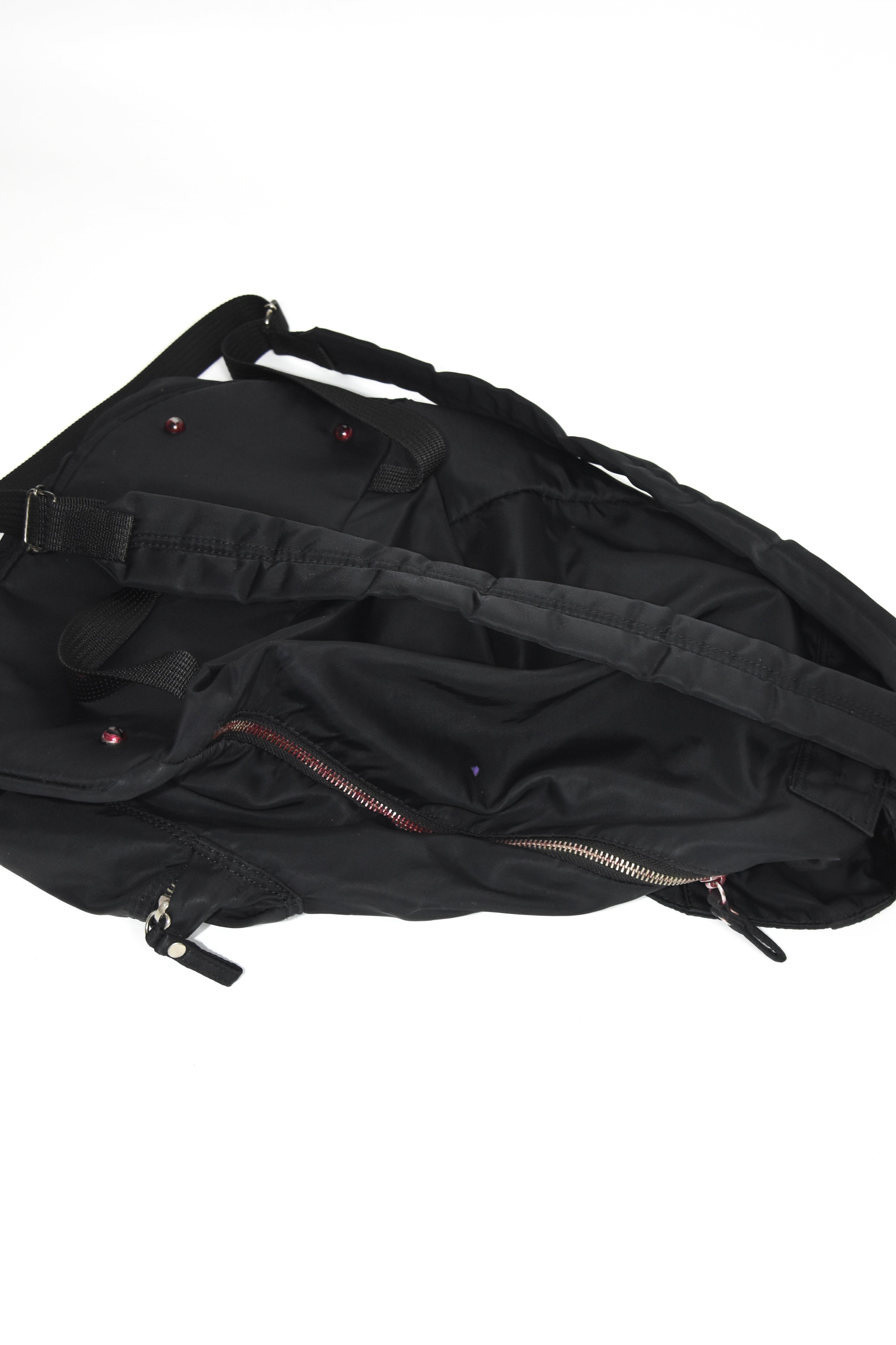 Jean Paul Gaultier 90s Nylon Drawstring Backpack