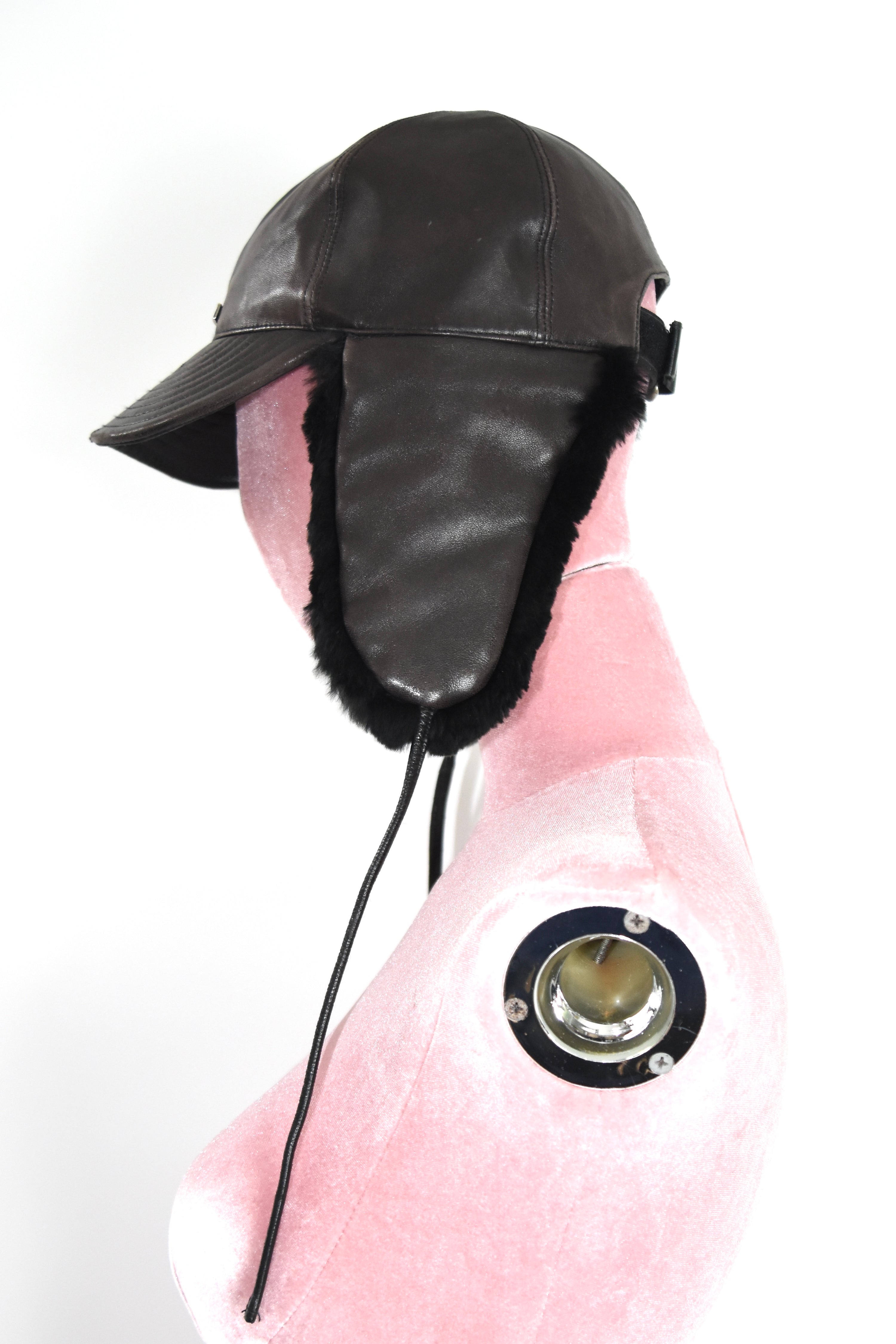 Gucci by Tom Ford Leather Ushanka Hat