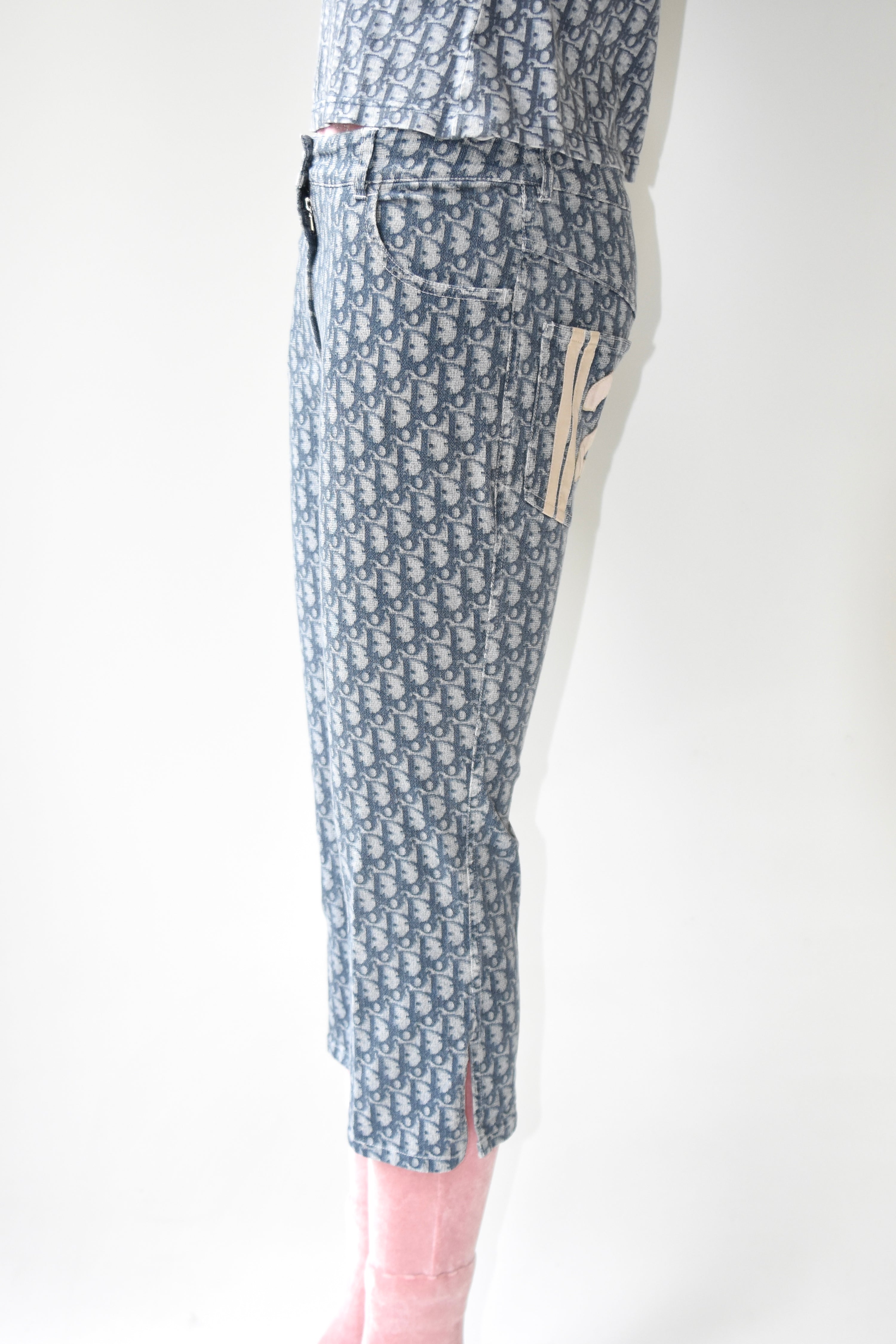 Christian Dior by John Galliano Diorissimo Monogram Capri Pants