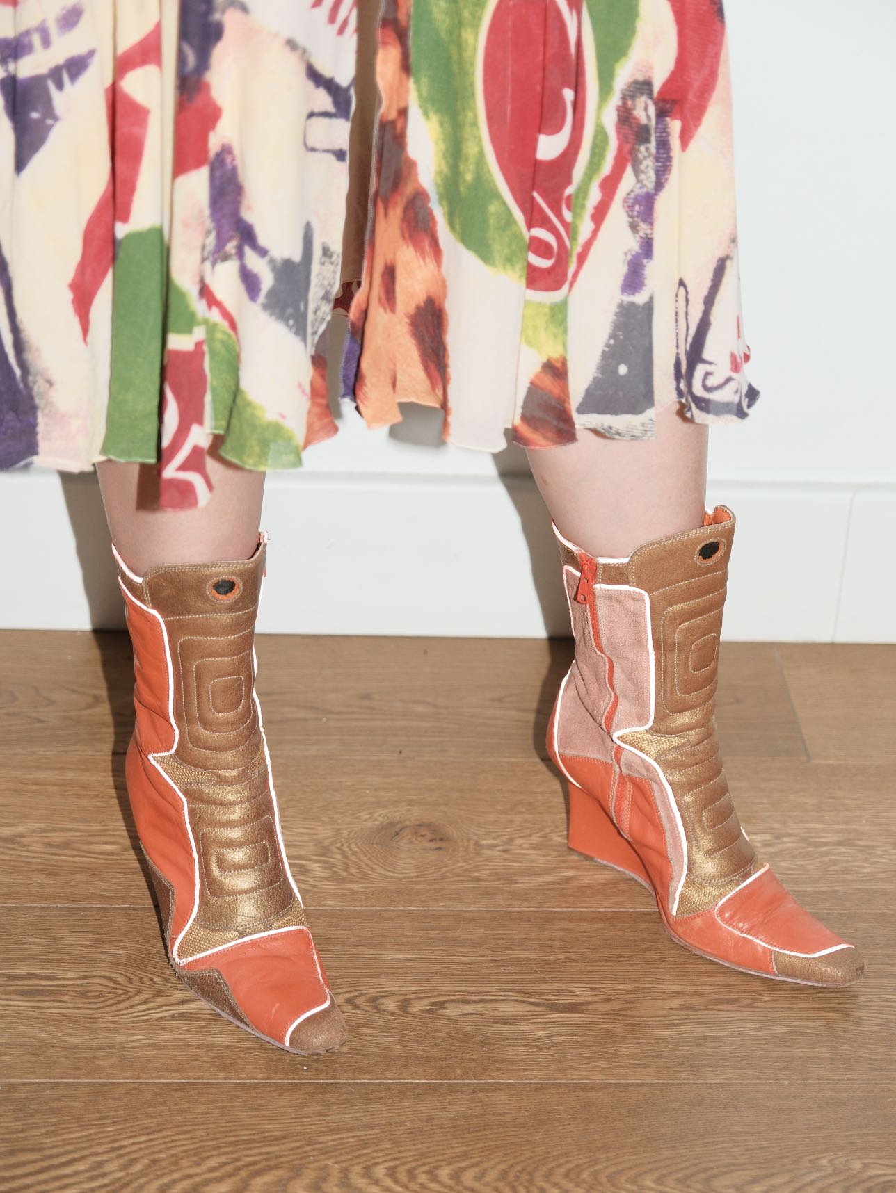 Walter Van Beirendonck Futuristic Cyber-Wedge Boots