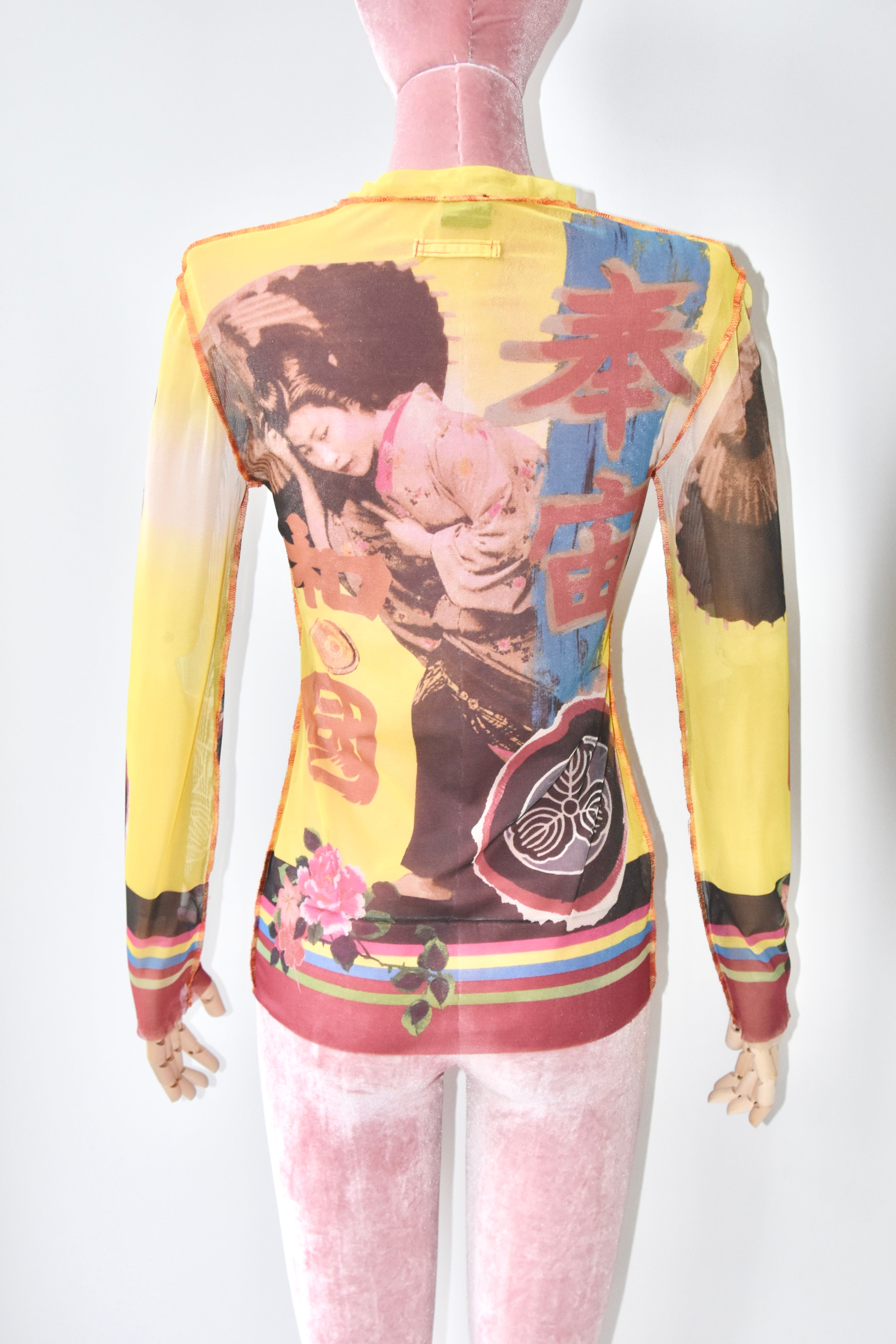 Jean Paul Gaultier "Geisha Illusion" Mesh Top