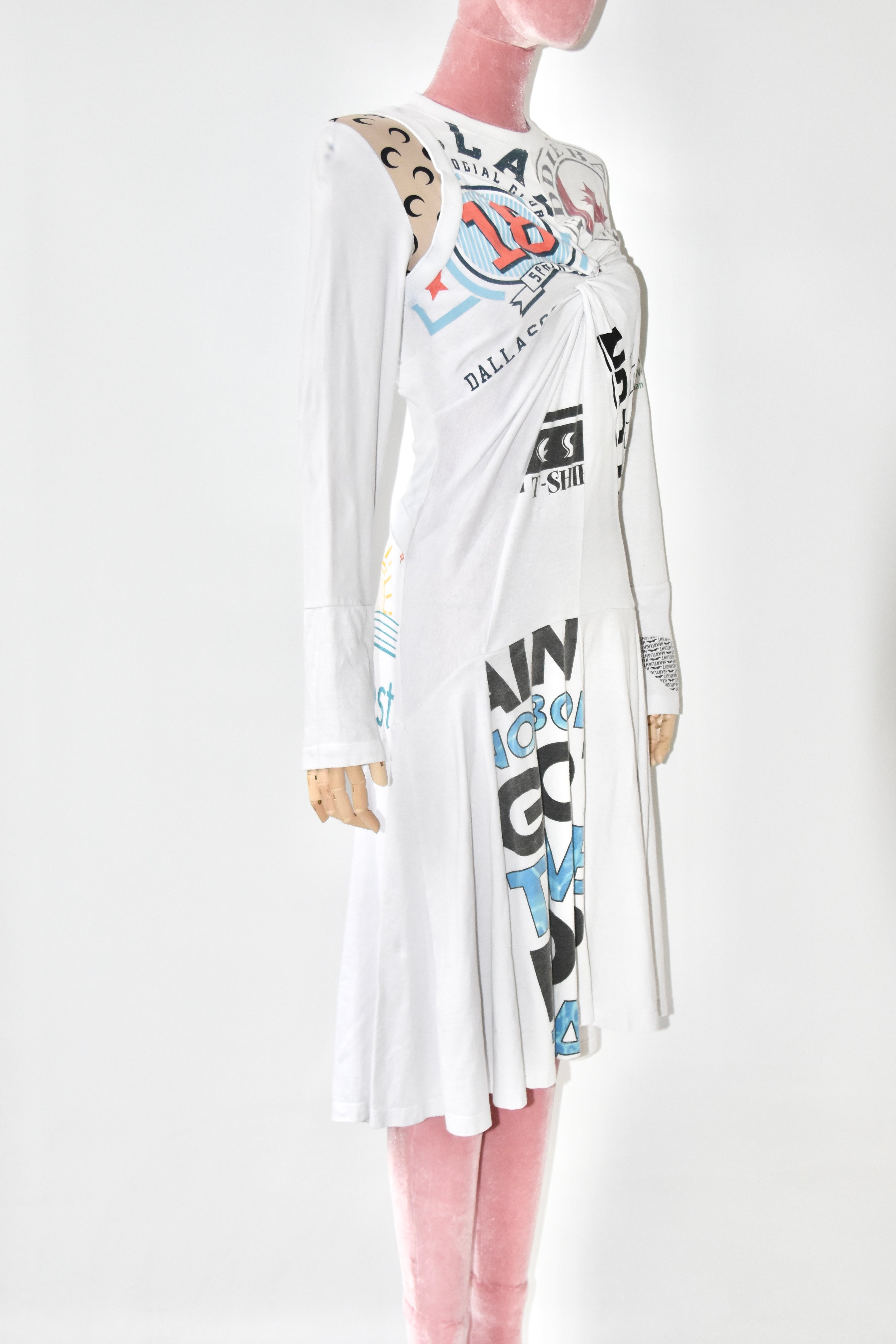 Marine Serre Regenerated Graphic Long Sleeve Dress