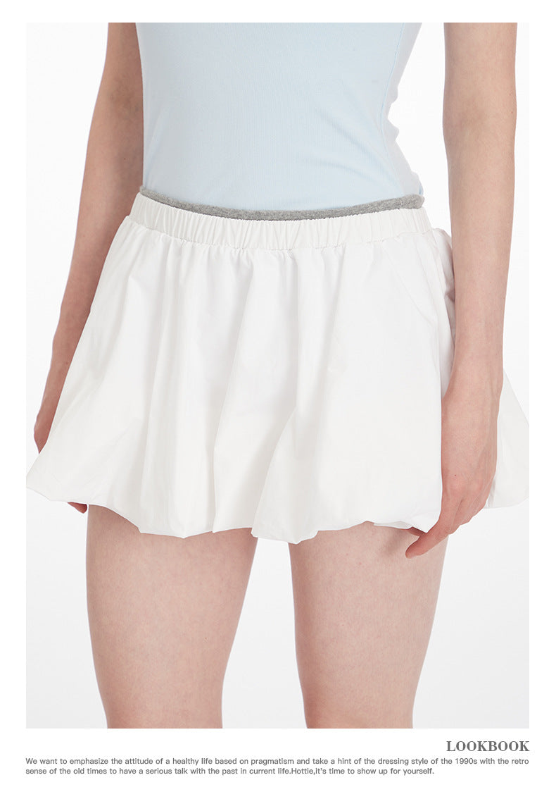 Casual Half Skirt Anti-Exposure Versatile a Short Skirt Women Summer Hot Girl Pleated Skirt