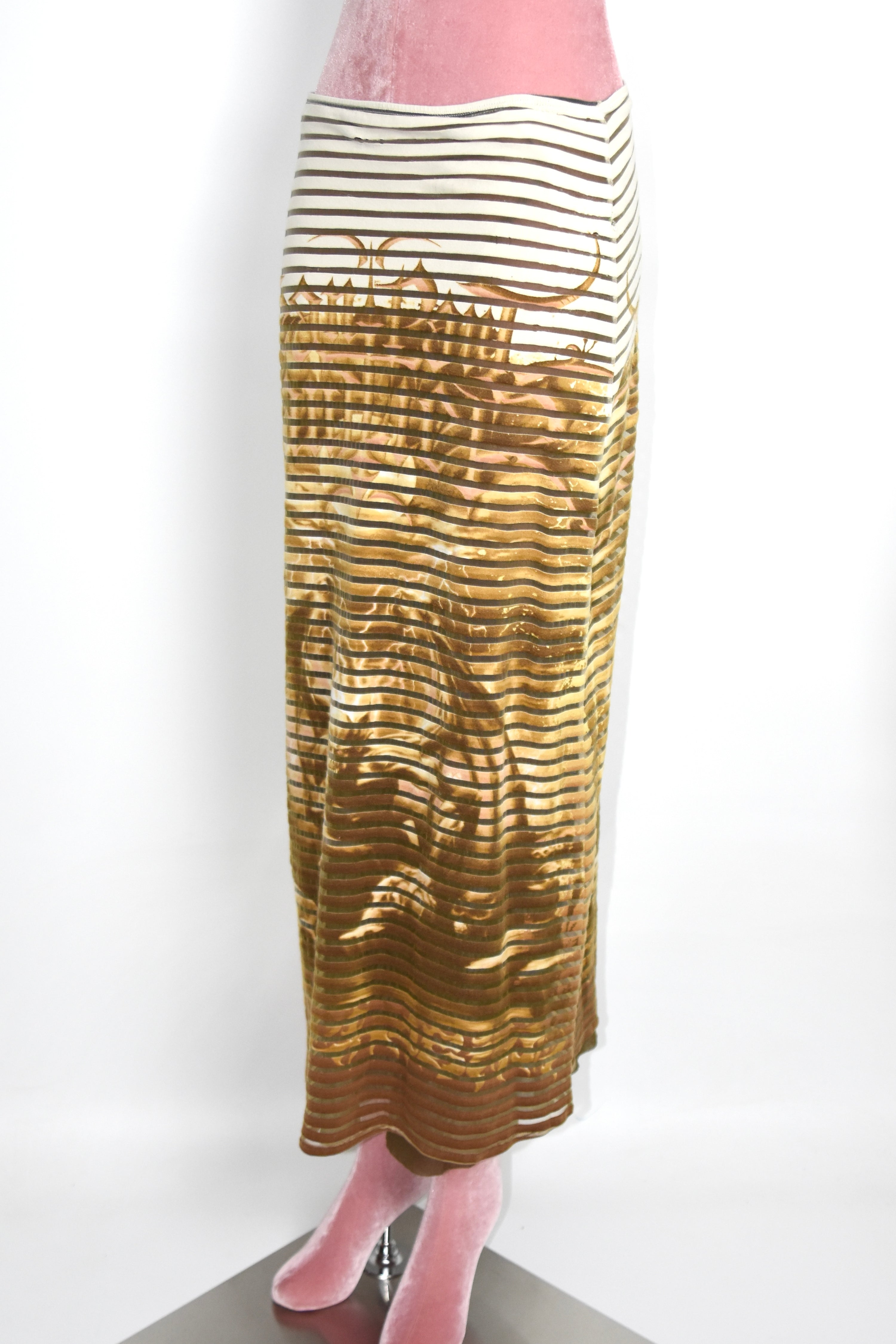 Jean Paul Gaultier S/S 2001 “Satan” Mesh Print Skirt