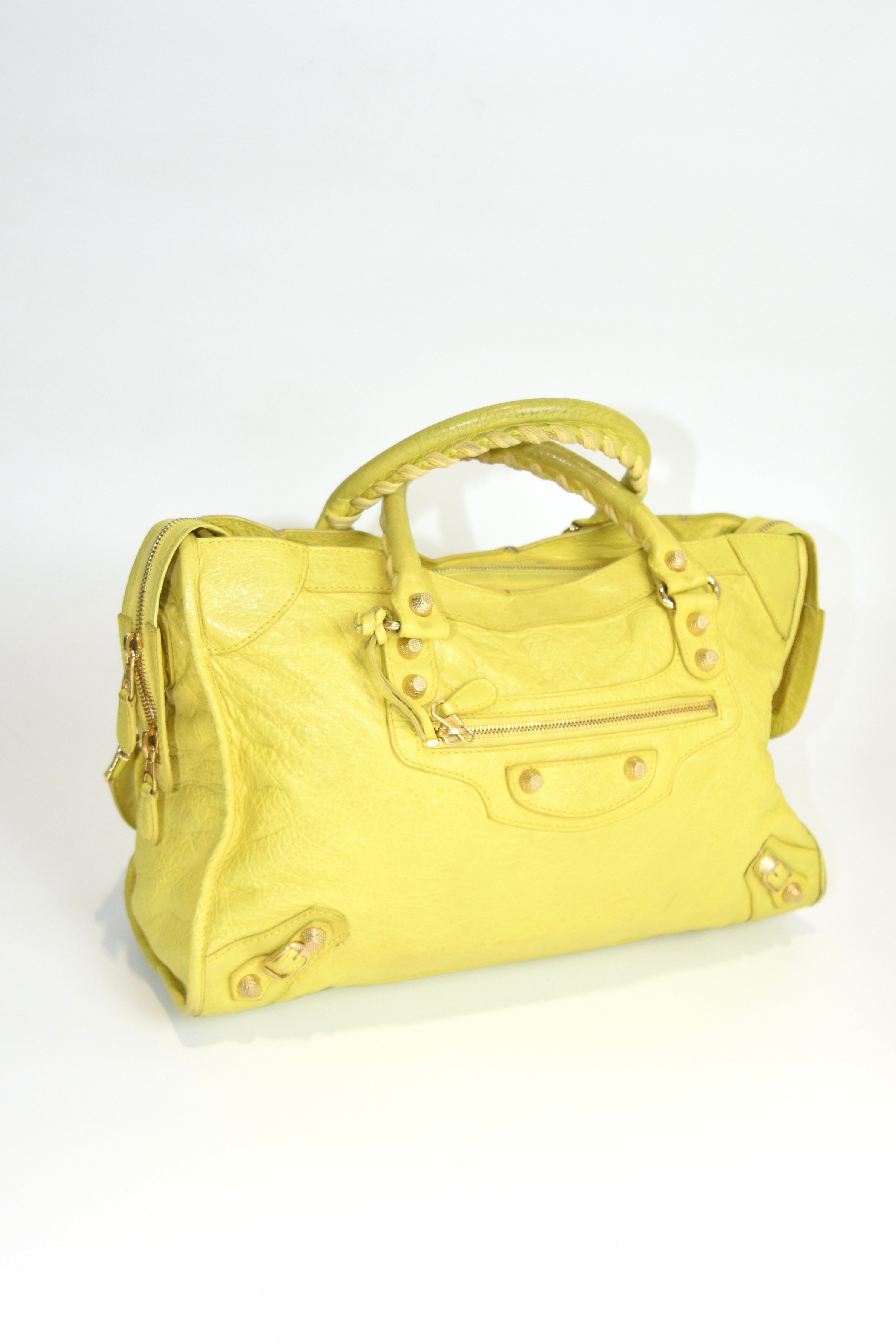 Balenciaga Bright Yellow Medium City Bag