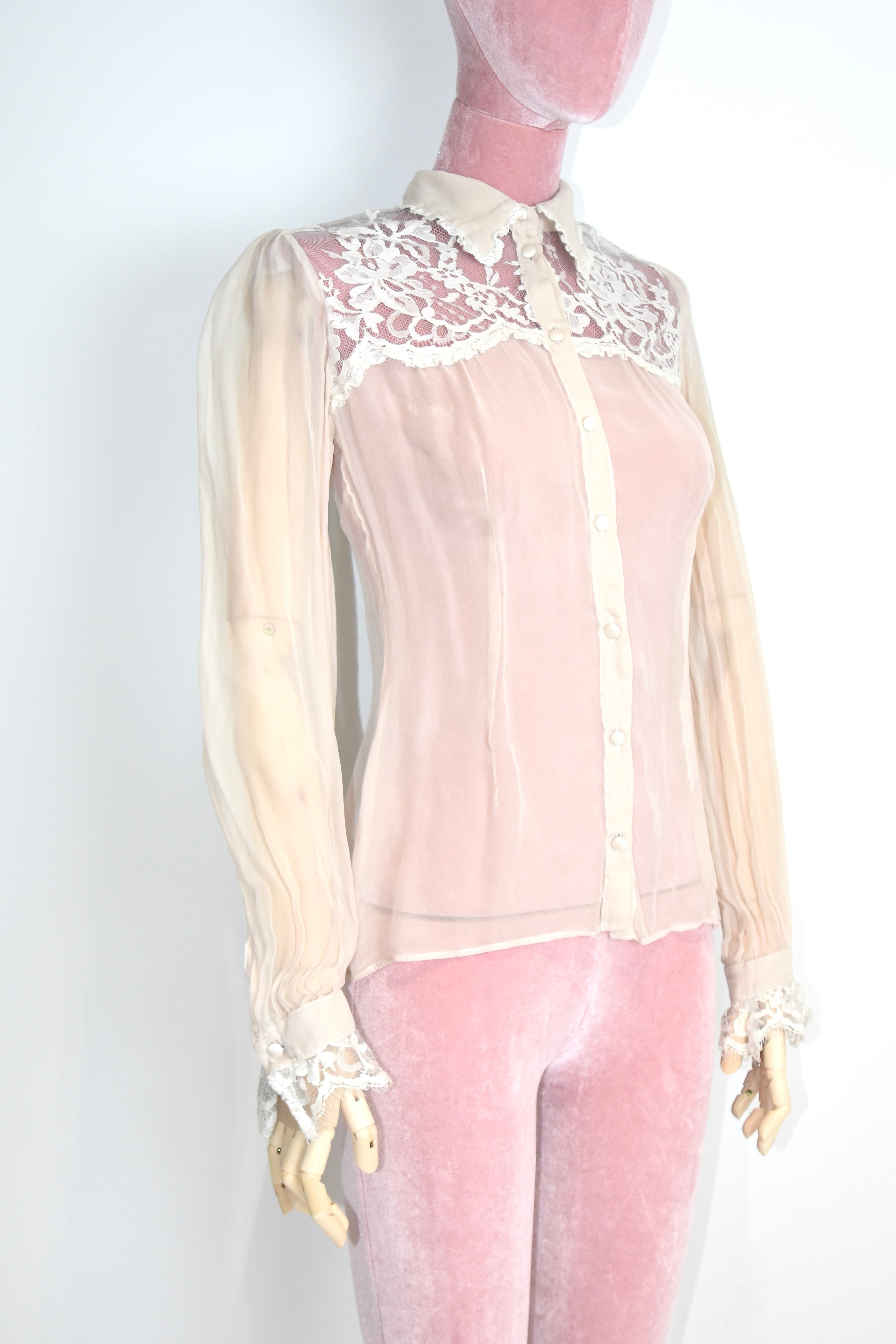 Dolce & Gabbana Lace Sheer Shirt