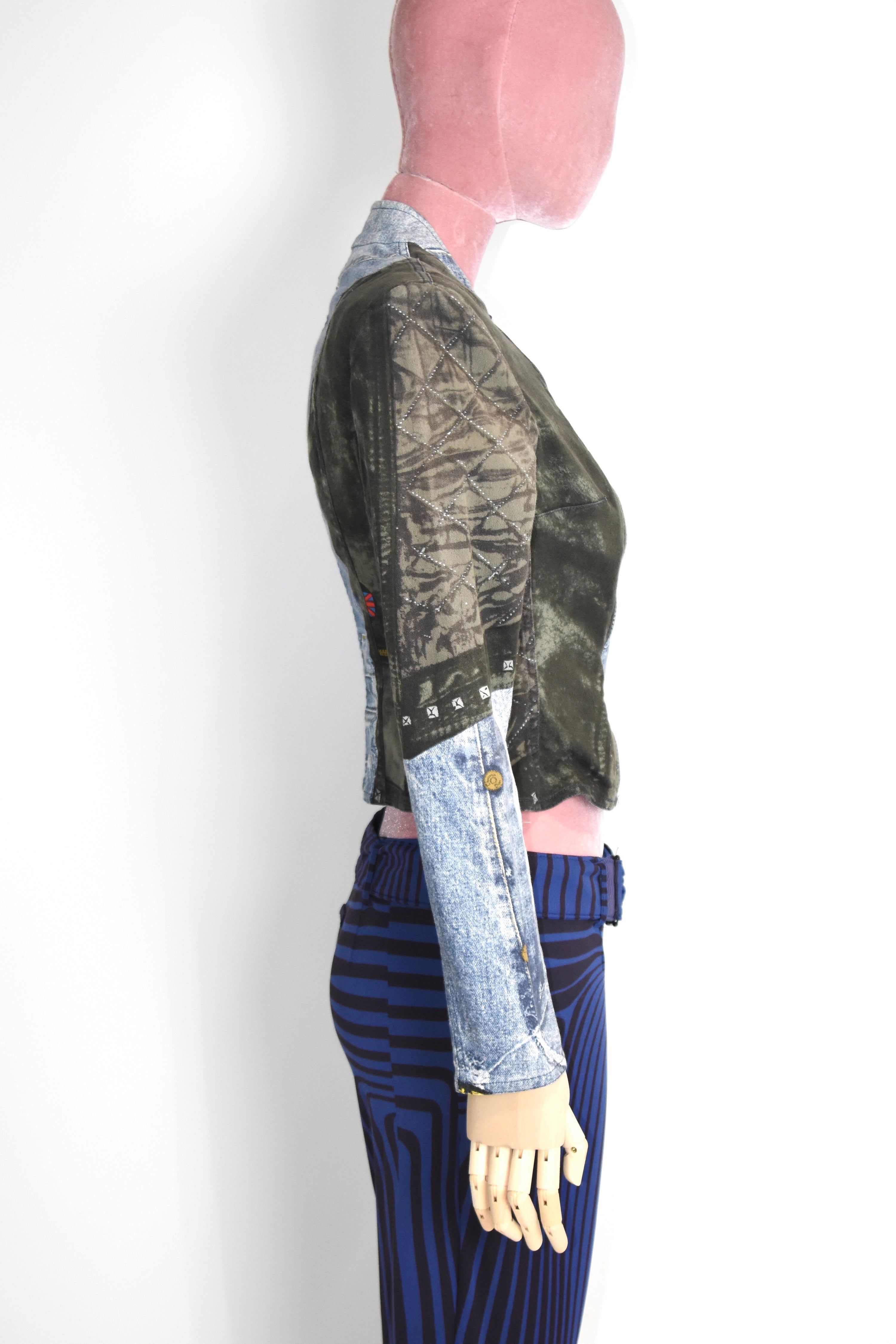 Christian Dior by John Galliano Trompe-l'œil Denim Print Jacket