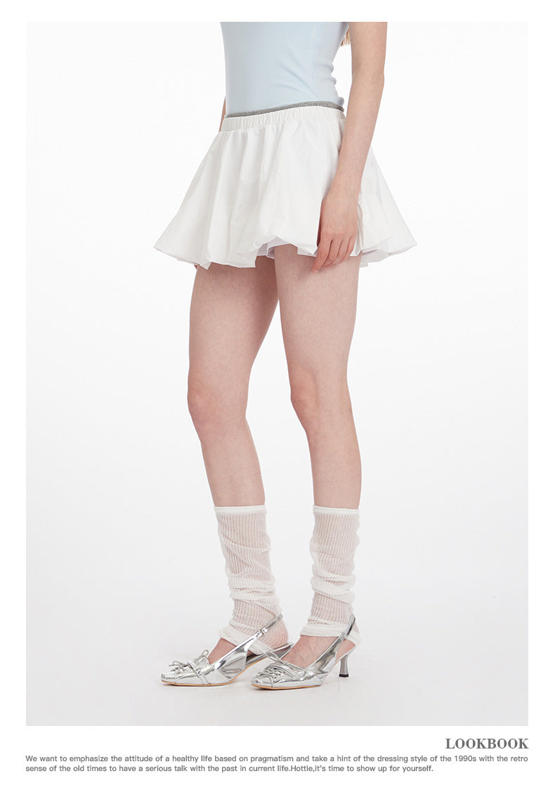 Casual Half Skirt Anti-Exposure Versatile a Short Skirt Women Summer Hot Girl Pleated Skirt
