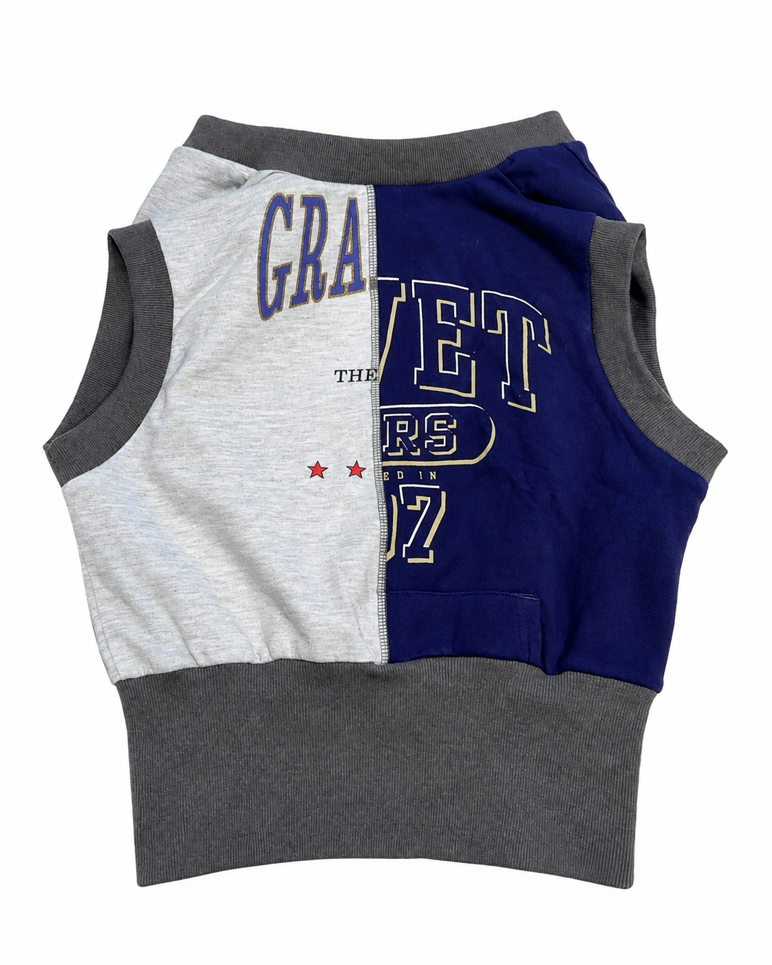Re-Made Y2K Patchwork Color-Block Sleeveless Sweatshirt