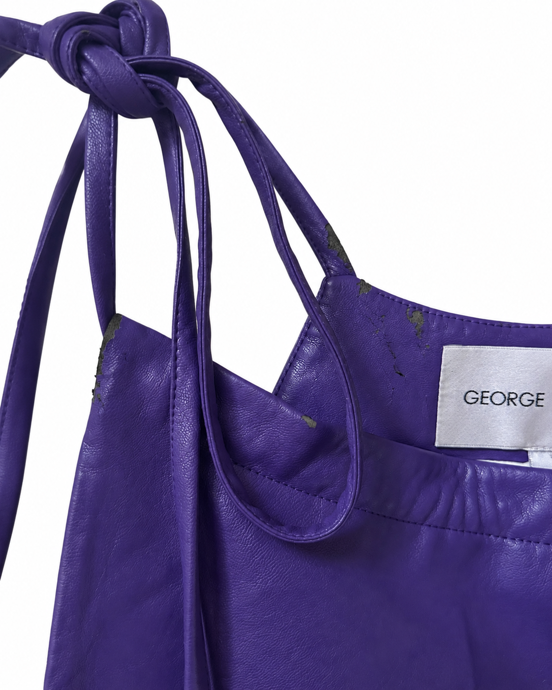 George Keburia Purple Adjustable-Strap Top & 1200AM Wide-Leg Trousers Set
