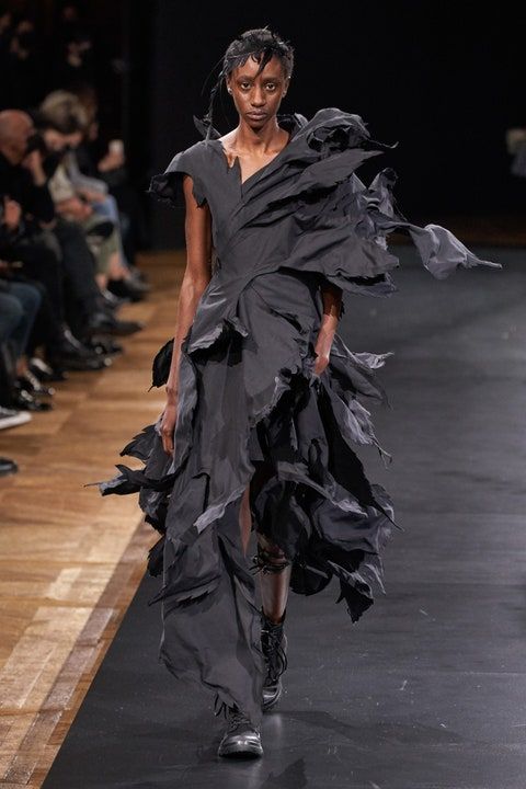 Yohji Yamamoto Origami-Collar Vest with Twisted Cord Belt