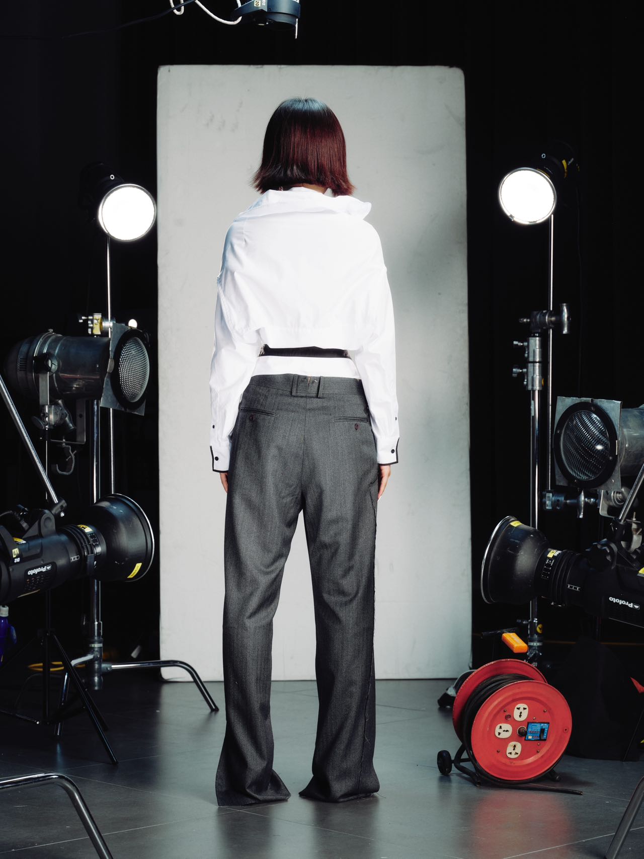 OVER RANGE Grey Wool Trousers