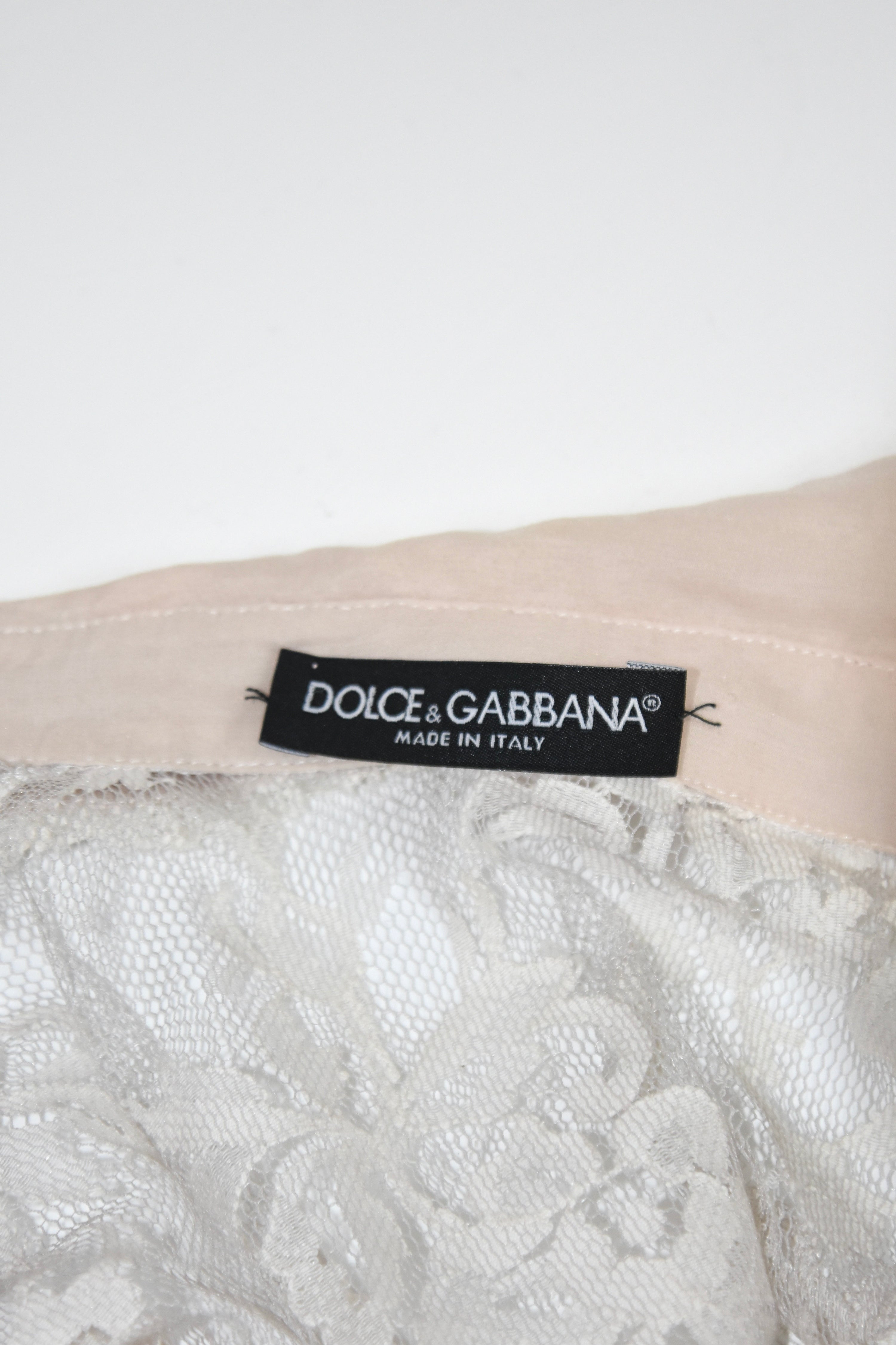 Dolce & Gabbana Lace Sheer Shirt