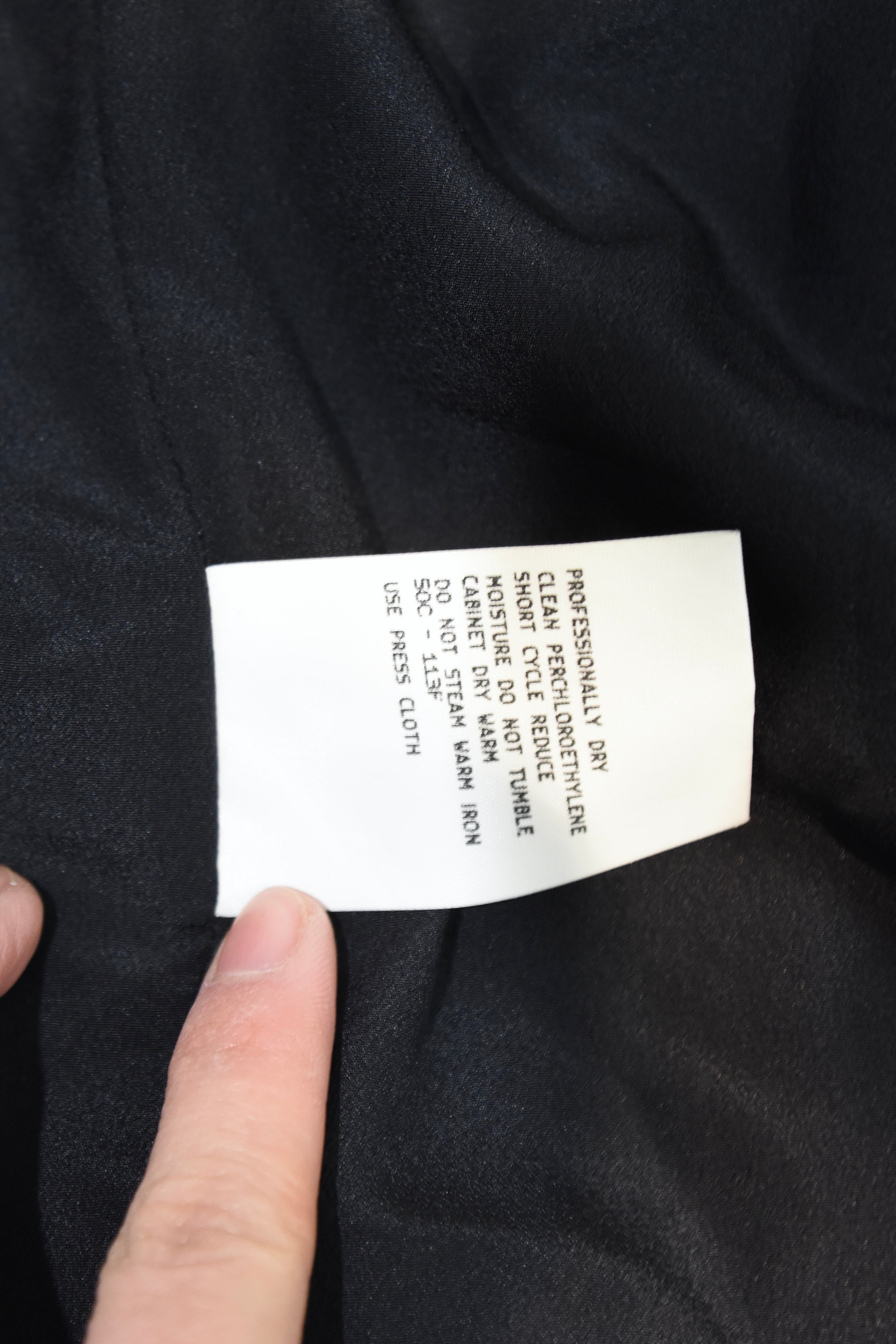 Giorgio Armani Double-Breasted Tailored Blazer Dress – Black Minimalist Power Suit Archive Piece