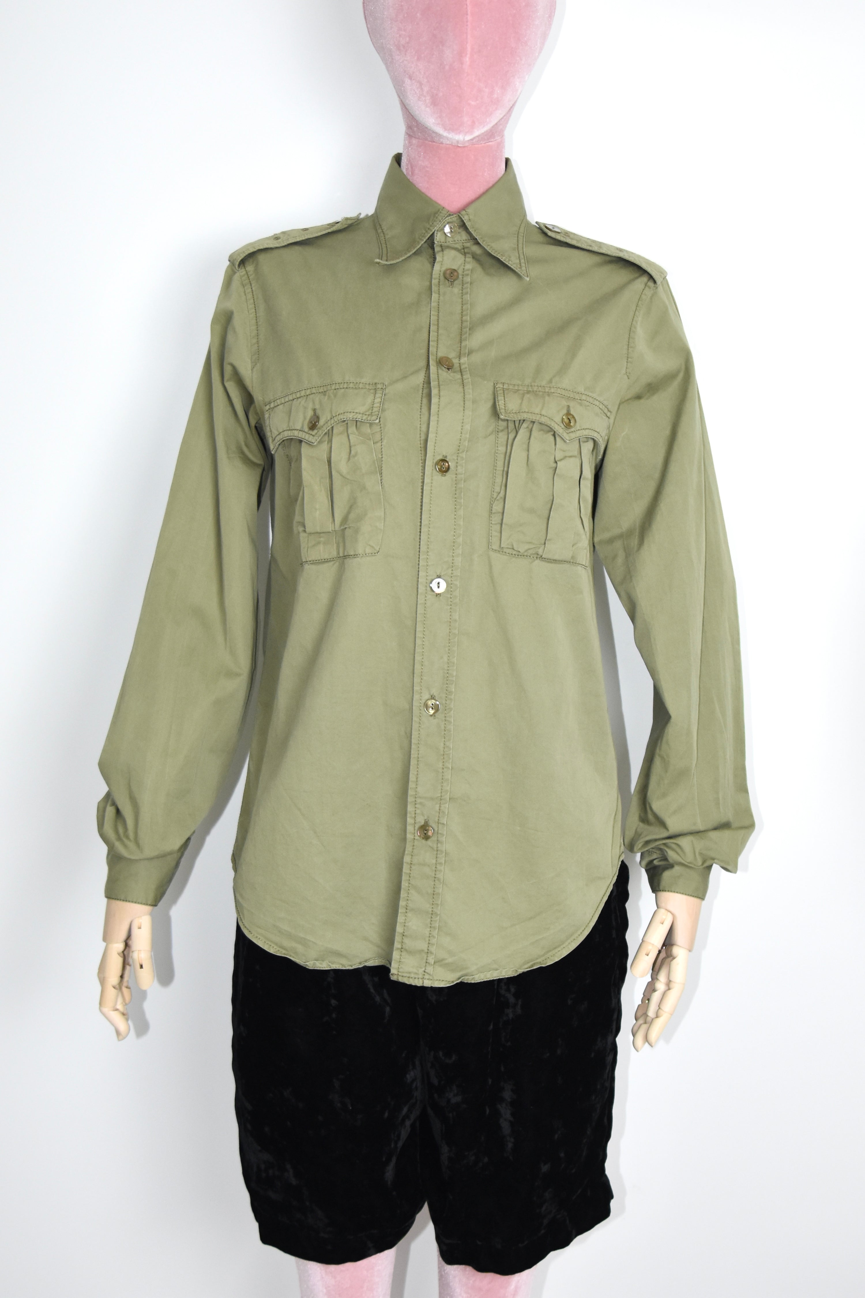 Jean Paul Gaultier Olive Military Shirt