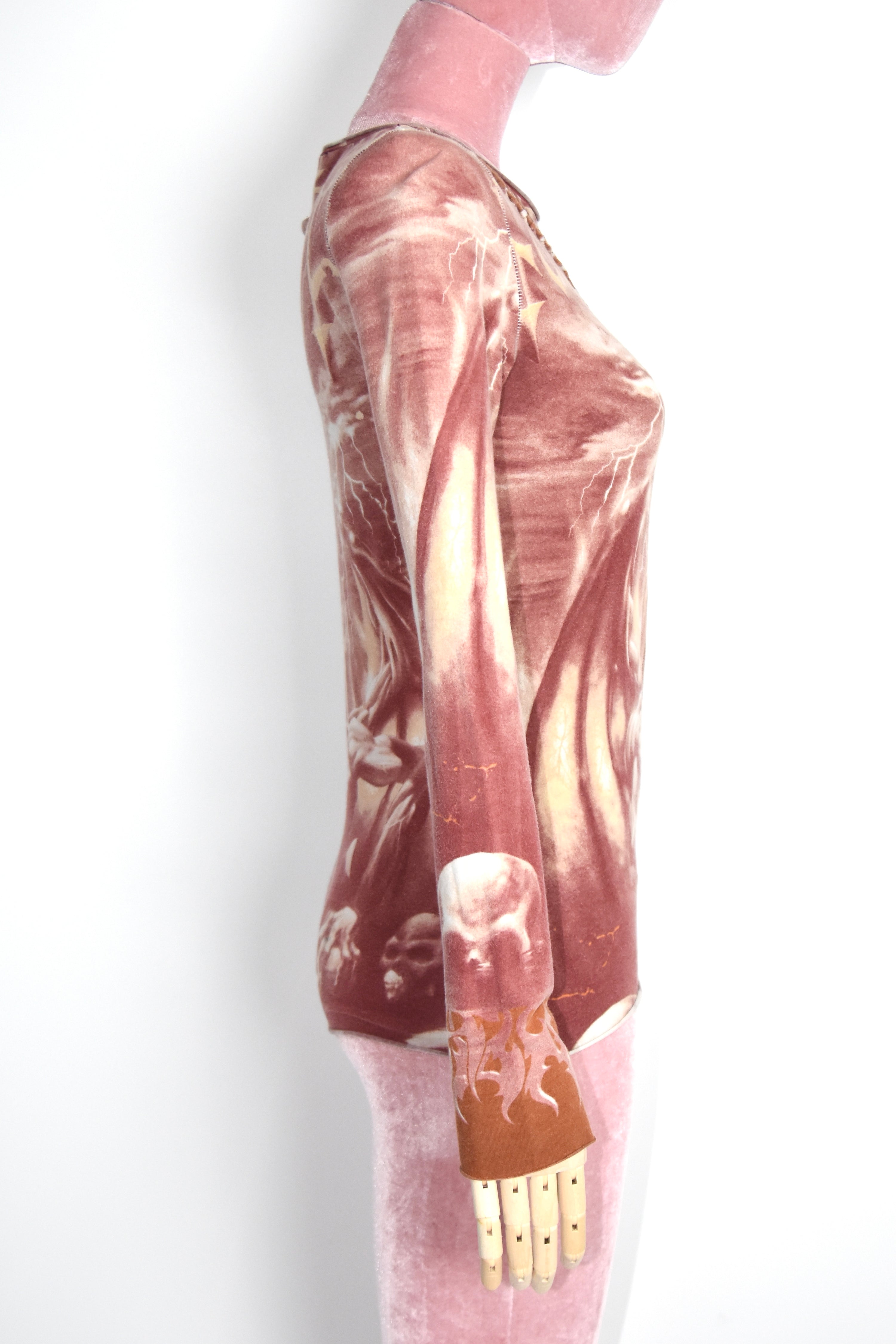 Jean Paul Gaultier Satanic Inferno Mesh Top