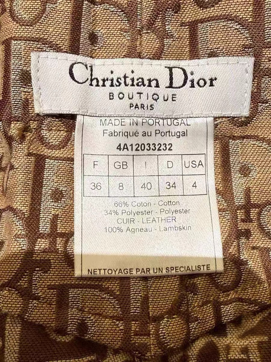 CHRISTIAN DIOR BY JOHN GALLIANO Rare Jamaica Rainbow Oblique Belt Mini Skirt