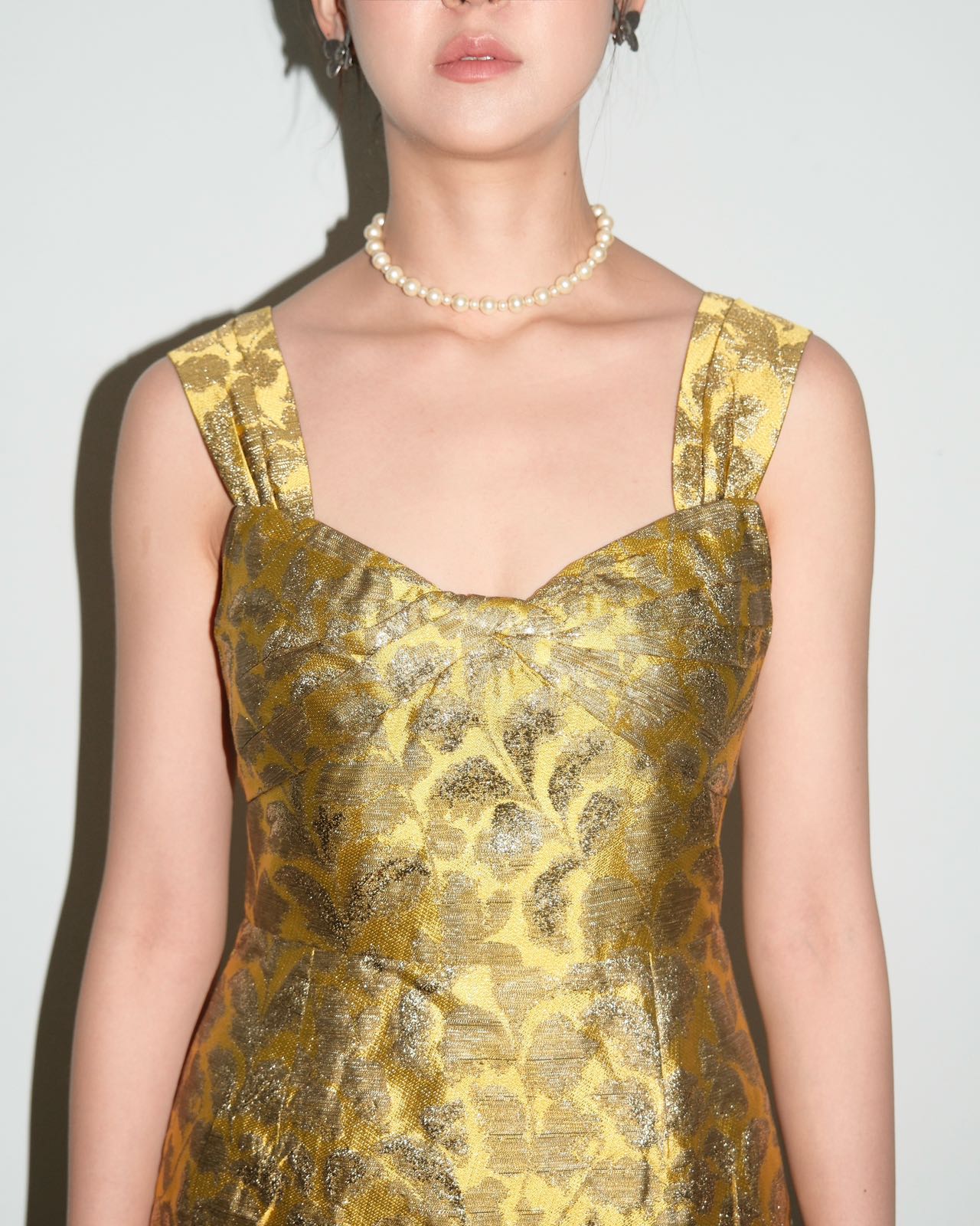 Prada Gold Brocade Sculptural Dress