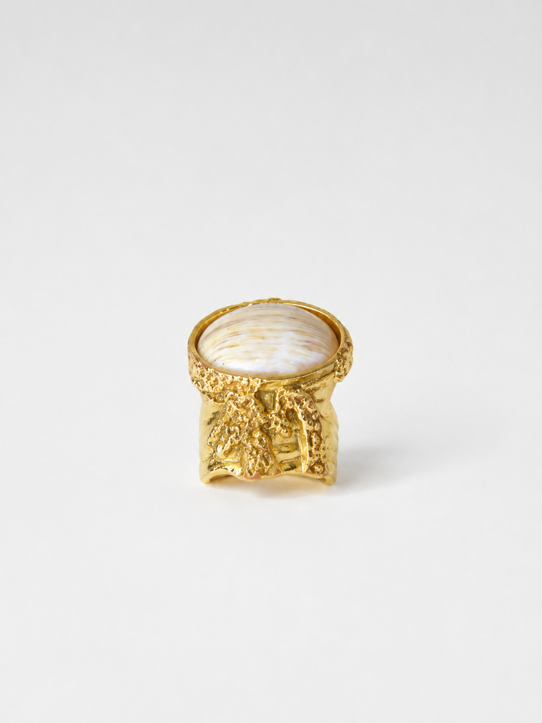Saint Laurent Vintage Sculpted Gold Ring