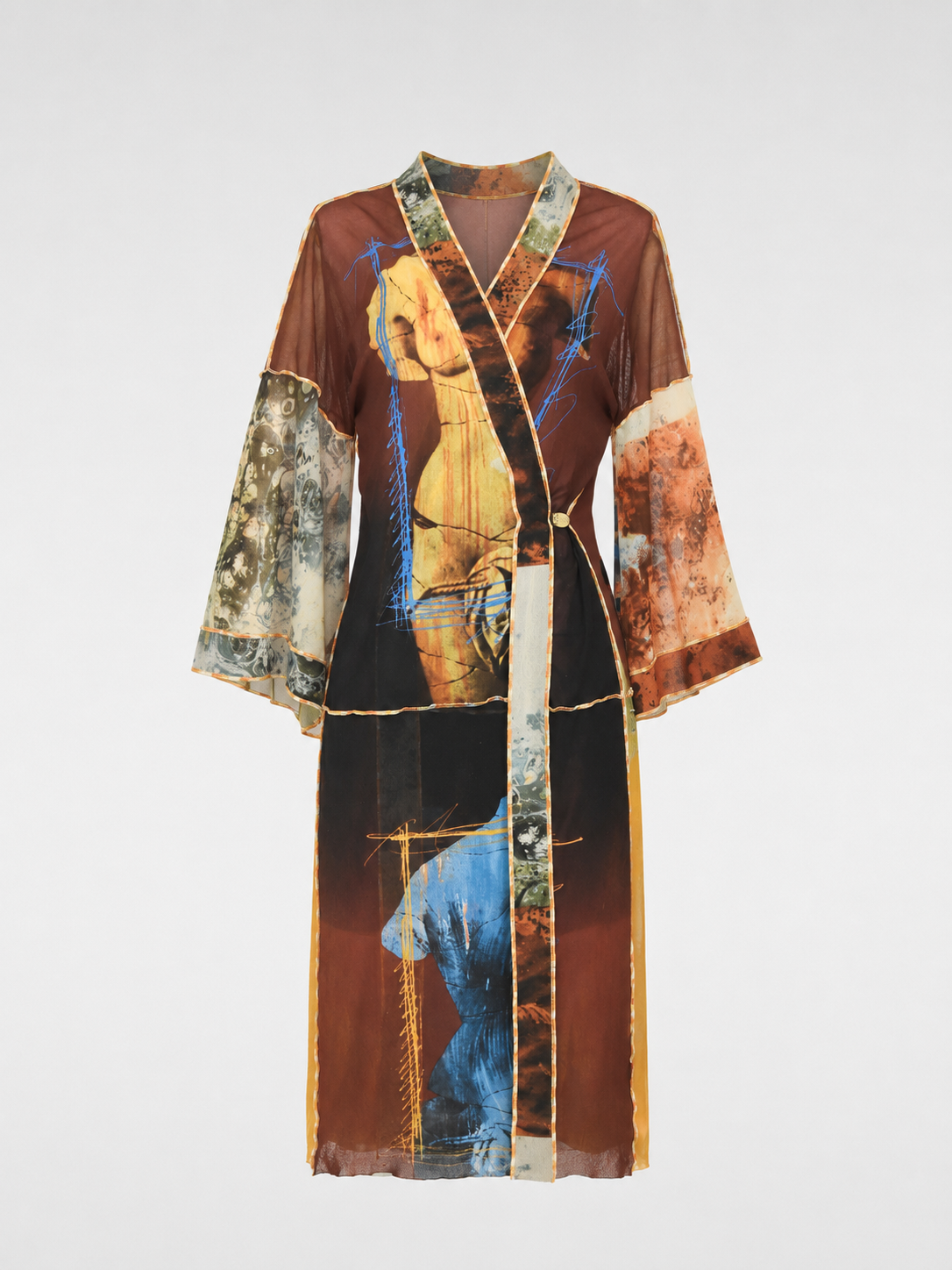 Jean Paul Gaultier F/W 1996 “Venus Sculpture” Sheer Mesh Kimono Robe