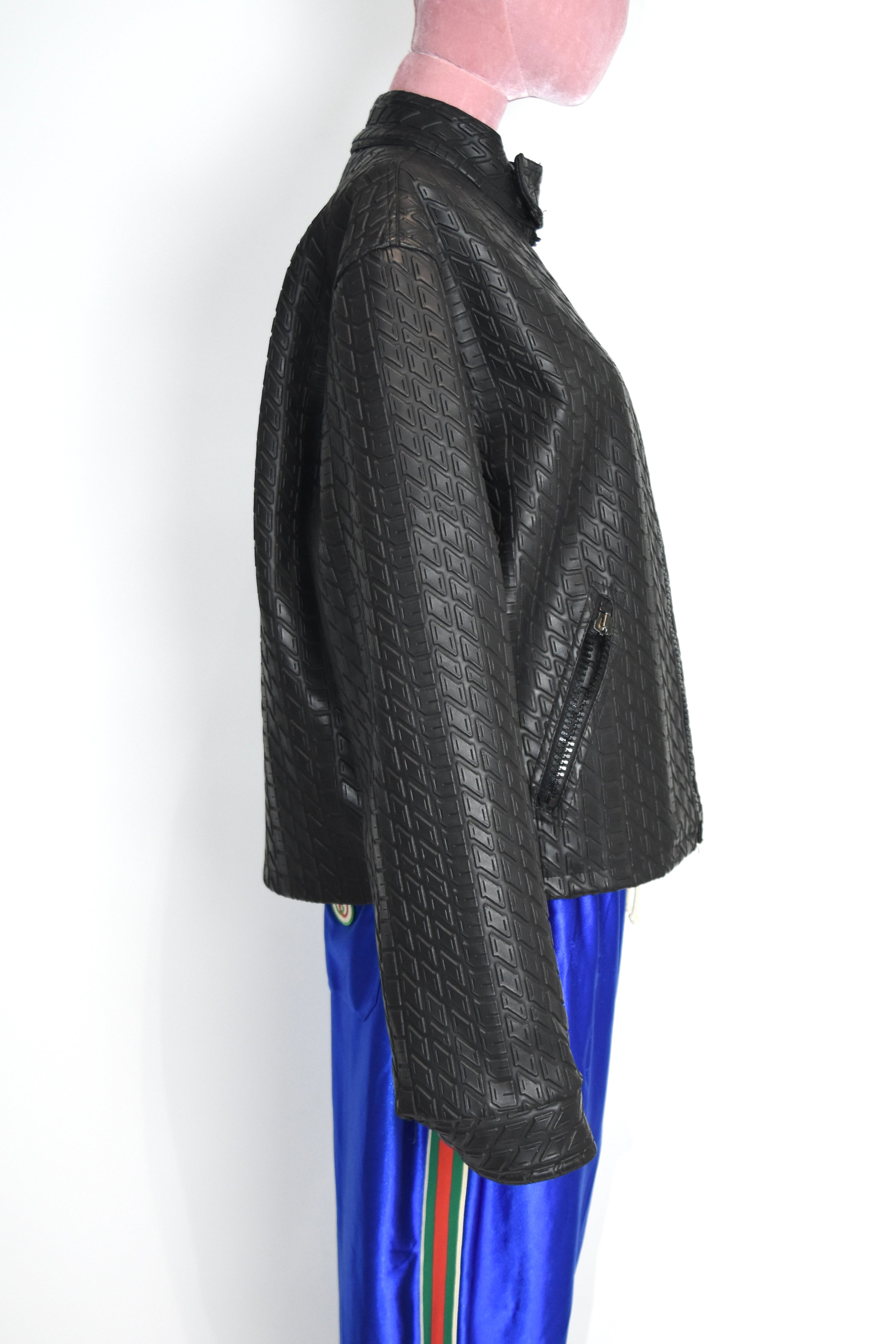 Moschino Vintage Tyre-Tread Quilted Jacket